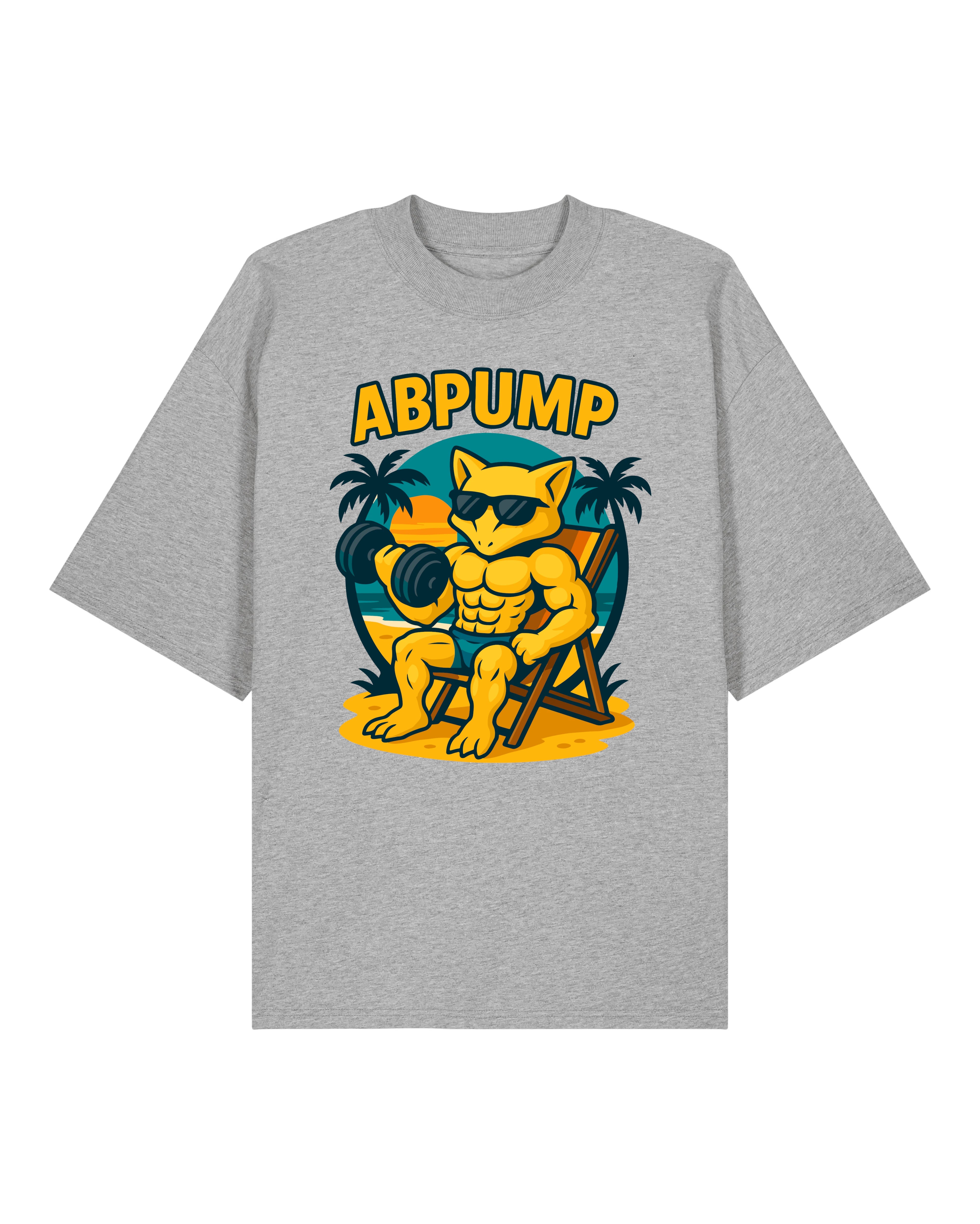ABPUMP Oversized Gym Shirt Grau – Lustiges Fitness Oversized Shirt