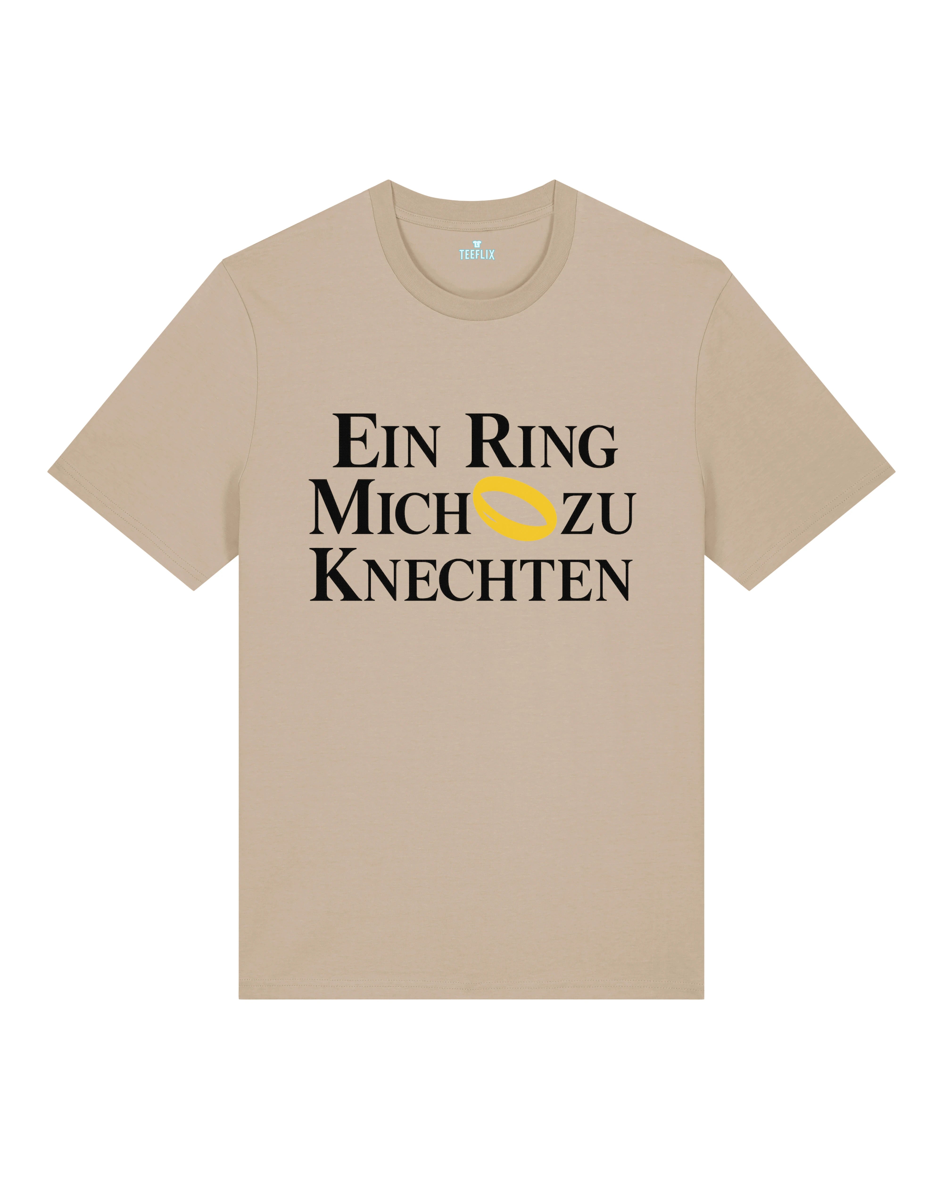 Ein Ring Mich Zu Knechten Shirt Beige – Lustiges Braut Crew JGA Shirt Teeflix