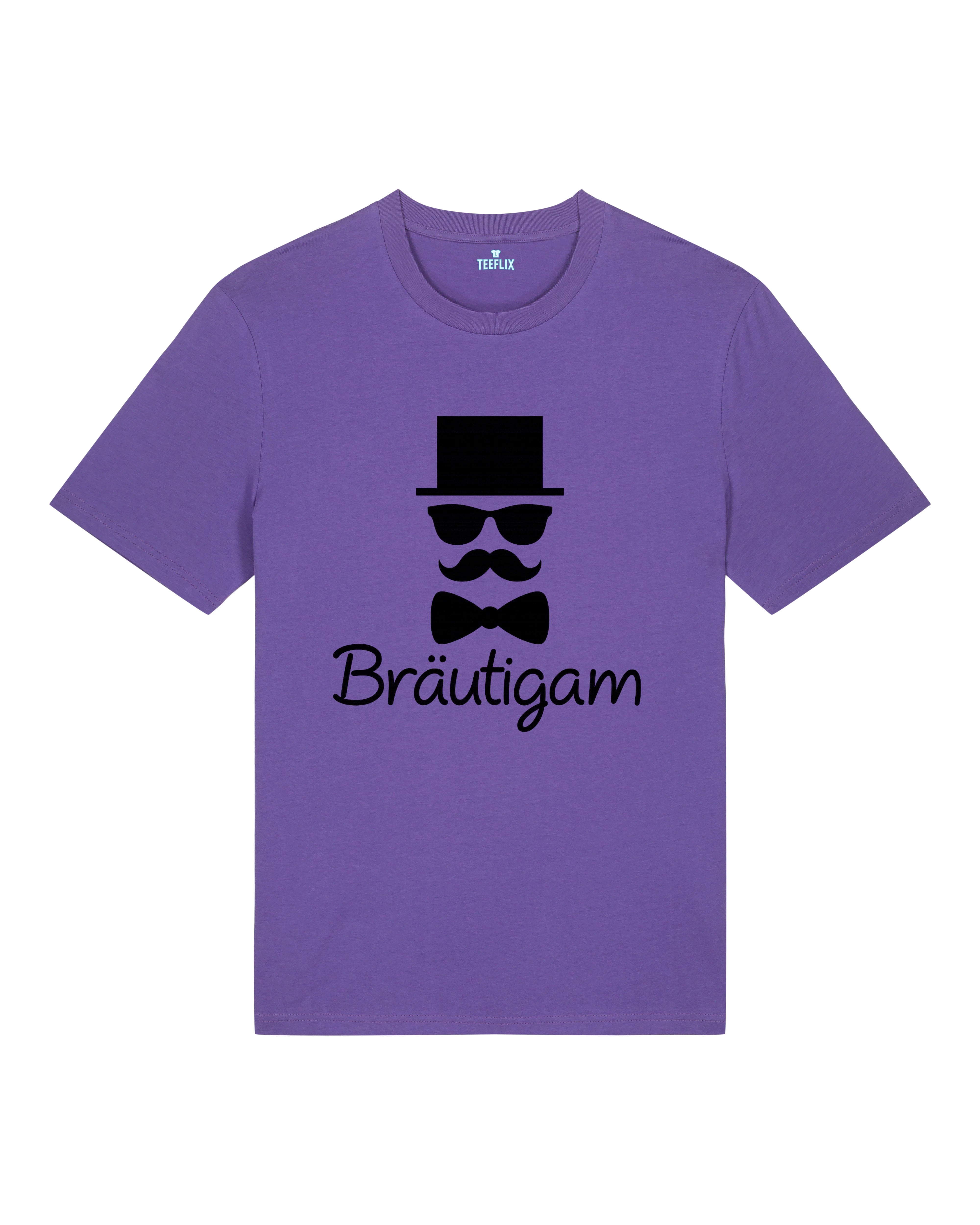 Bräutigam Shirt Lila Normal Fit für JGA Junggesellenabschied – Teeflix