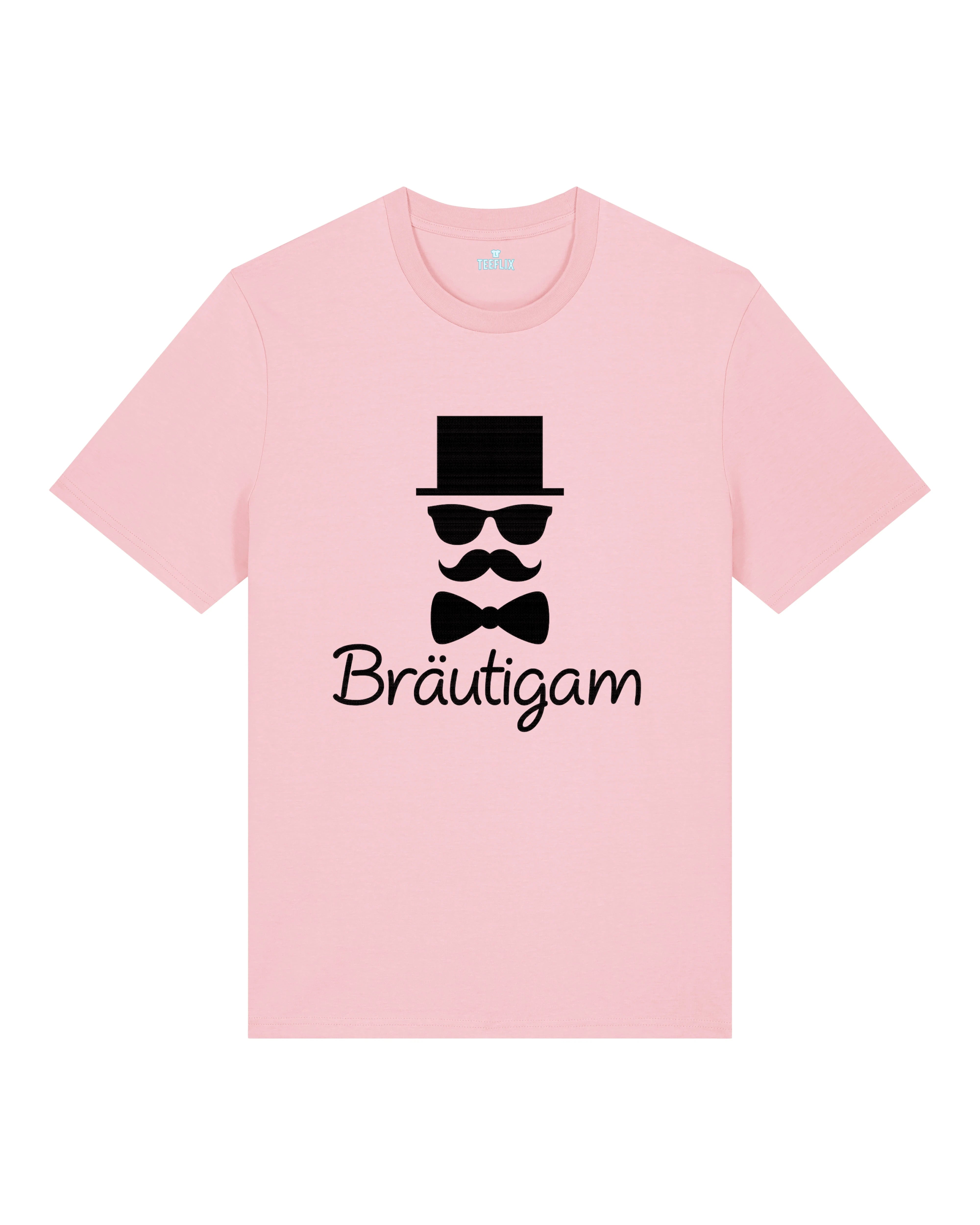 Bräutigam Shirt Rosa Normal Fit für JGA Junggesellenabschied – Teeflix