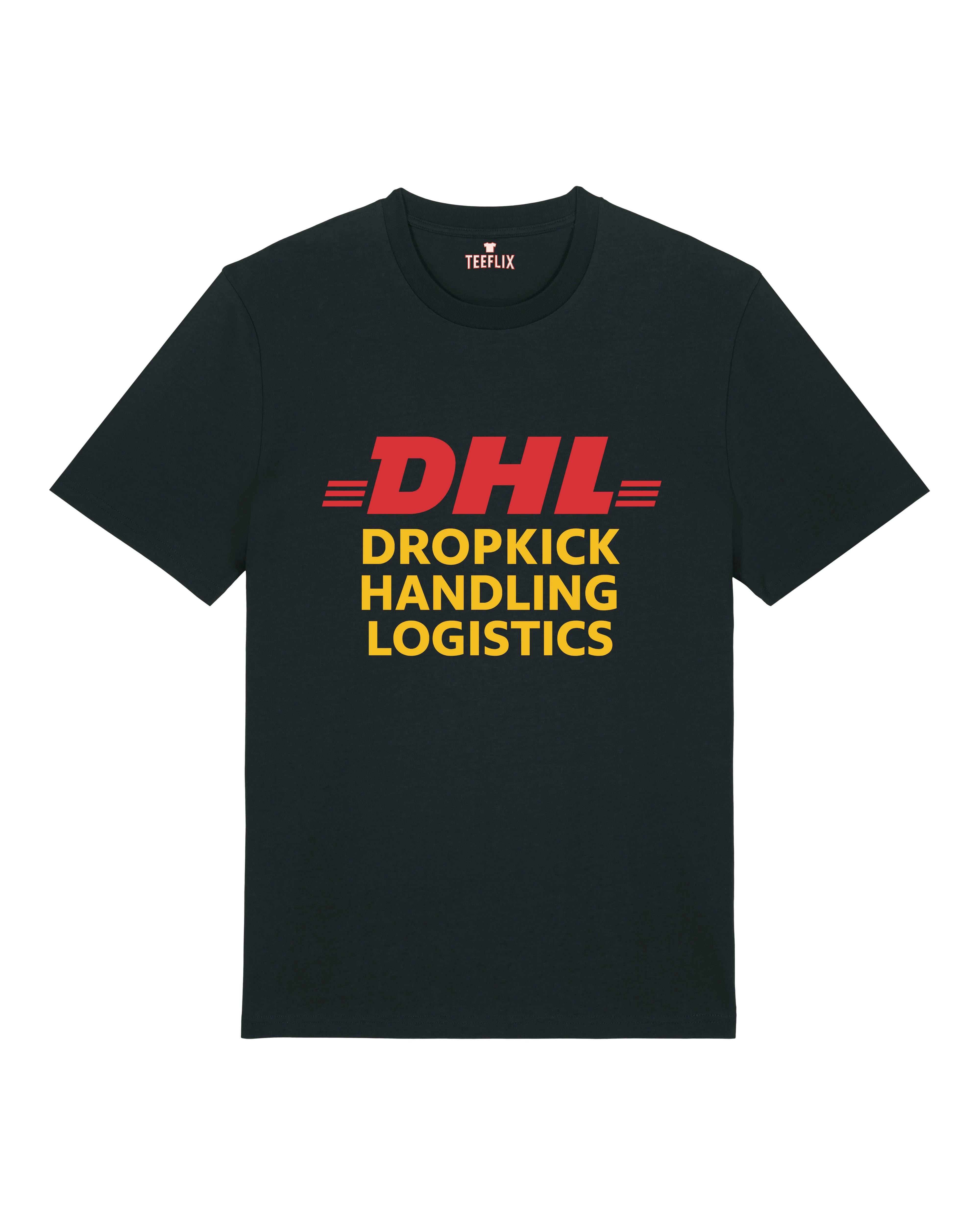 Lustiges Shirt DHL Parodie Schwarz – Fun Parodie T-Shirt