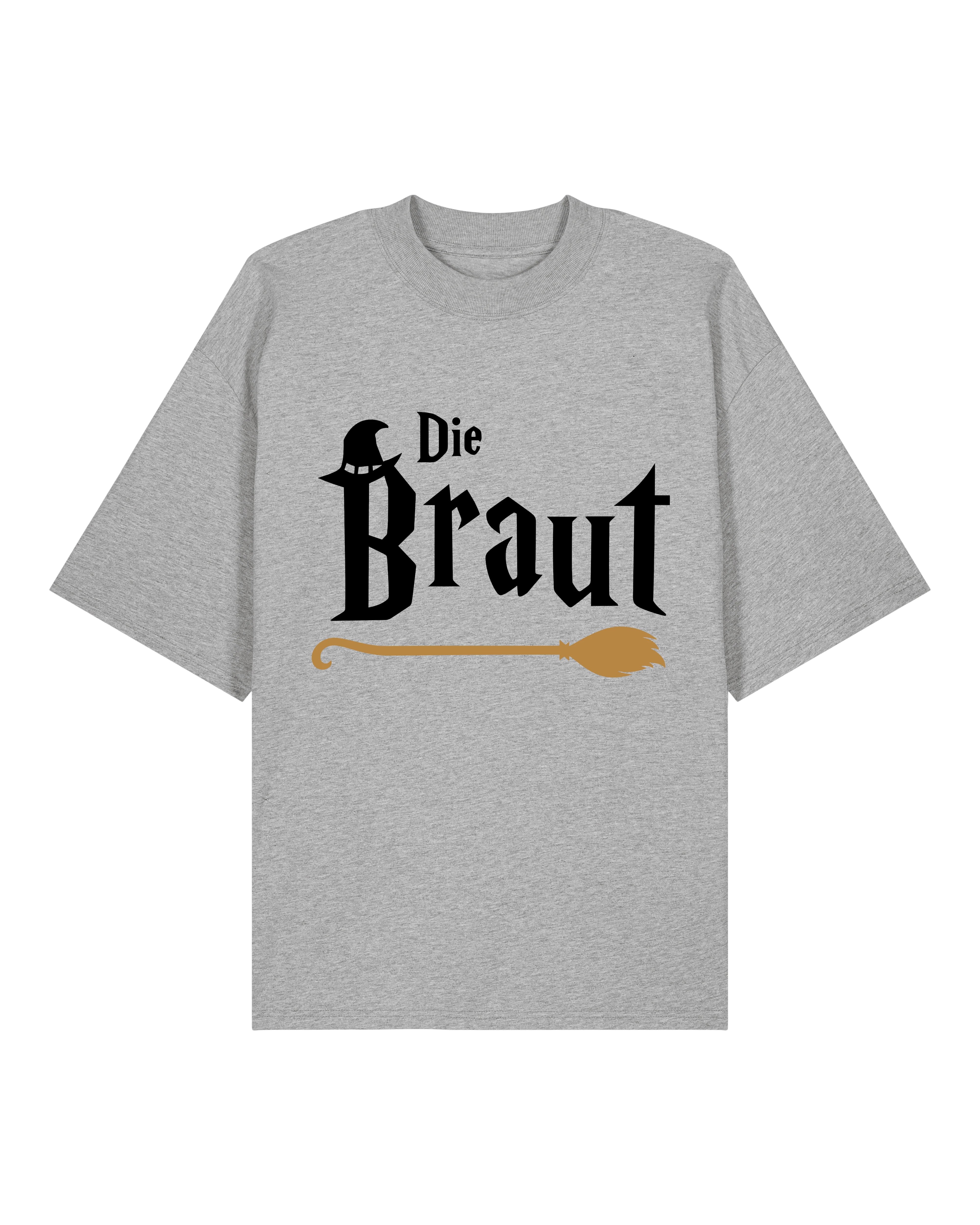 JGA Oversized Shirt Die Braut – Grau, Teeflix