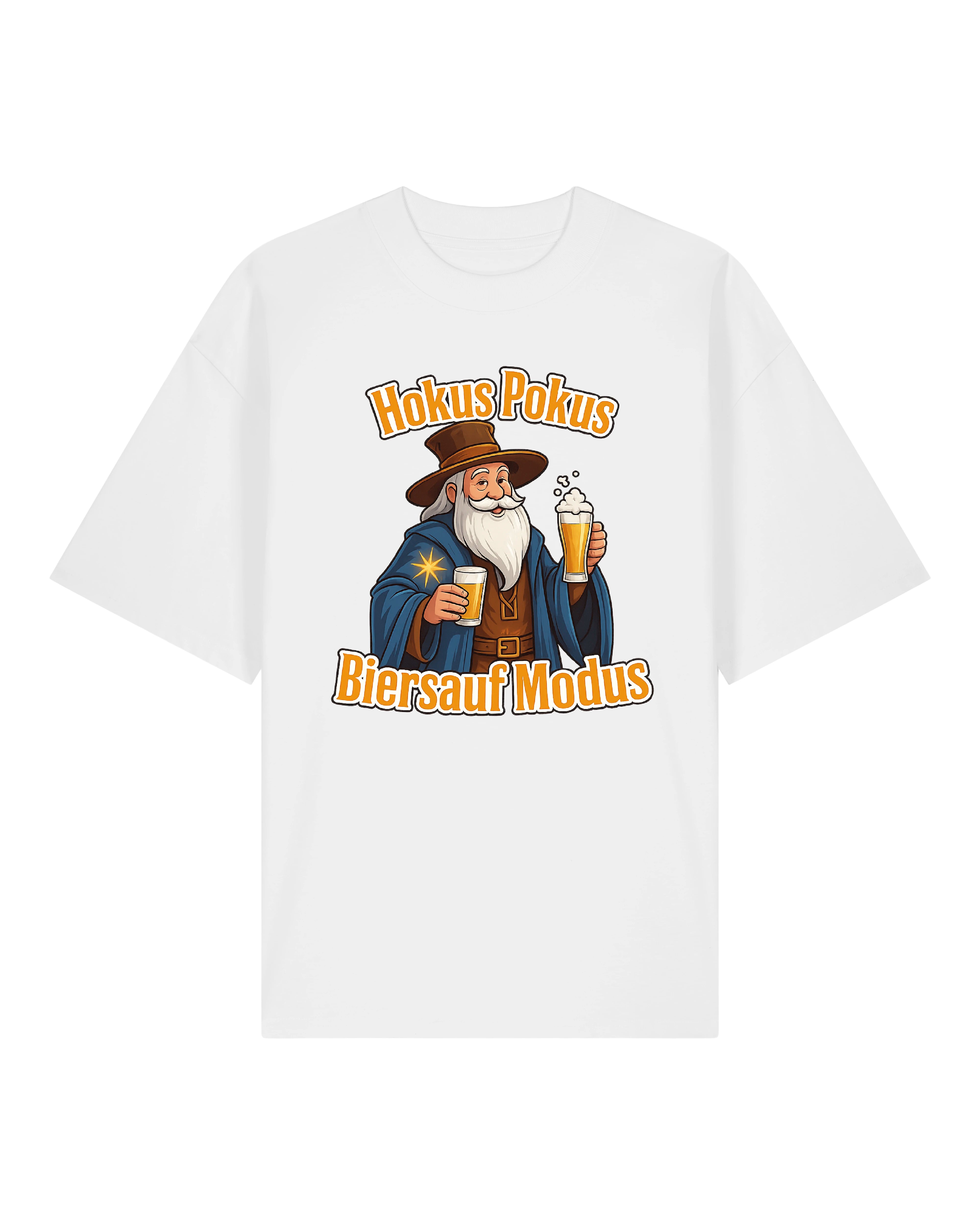 Produktbild eines farbigen T-Shirts mit einem humorvollen Cartoon-Motiv im Zentrum. Das Design ist auffällig, farbintensiv und auf das Thema Feiern, Bier oder Sommer bezogen. Ideal für Partys, Festivals oder als Geschenkidee. Auf dem Bild ist stets das Shirt frontal abgebildet und glatt ausgelegt, um den Print optimal zu präsentieren.
