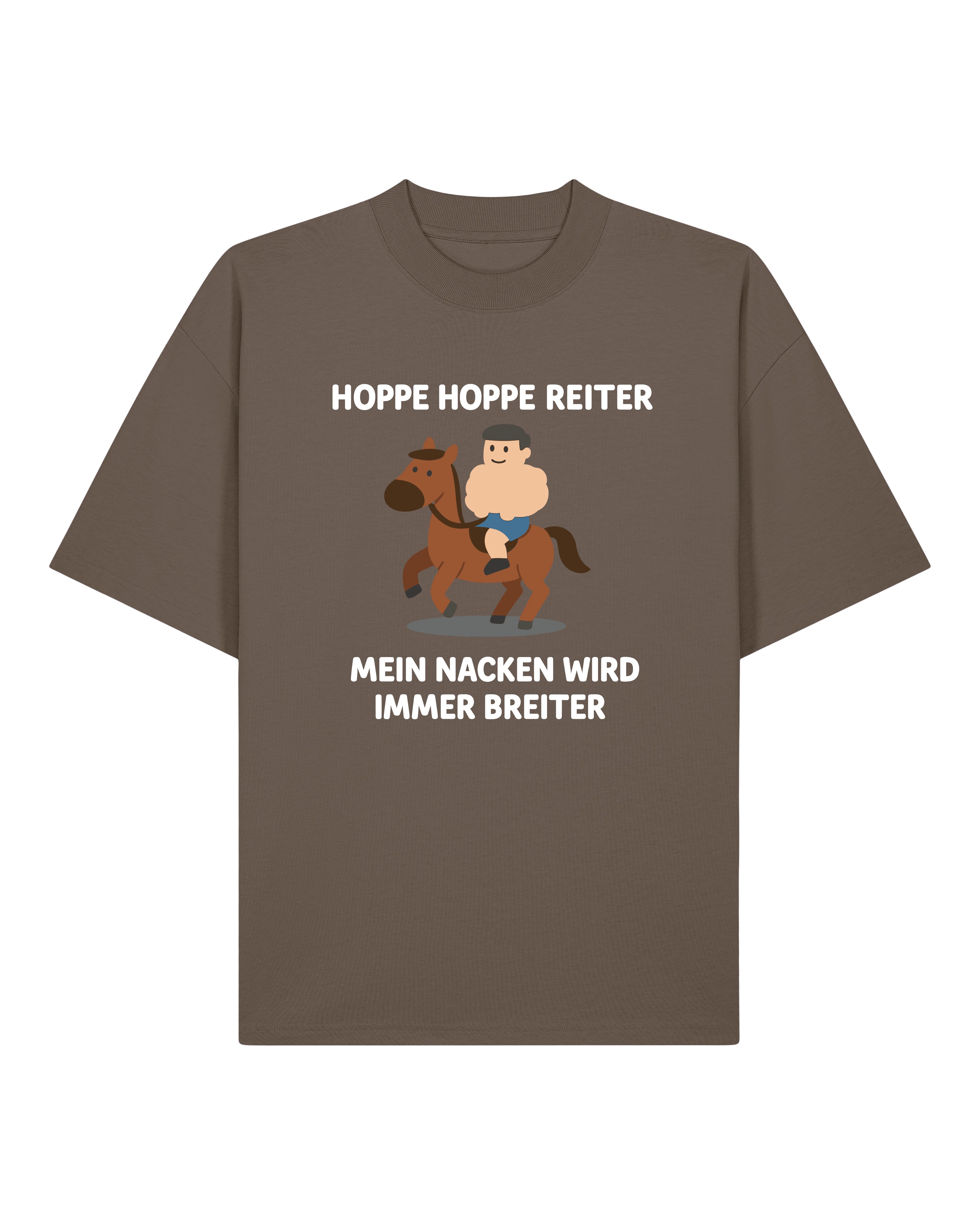 Hoppe Hoppe Reiter Gym Shirt Braun Oversized Lustiges Pump Cover Teeflix
