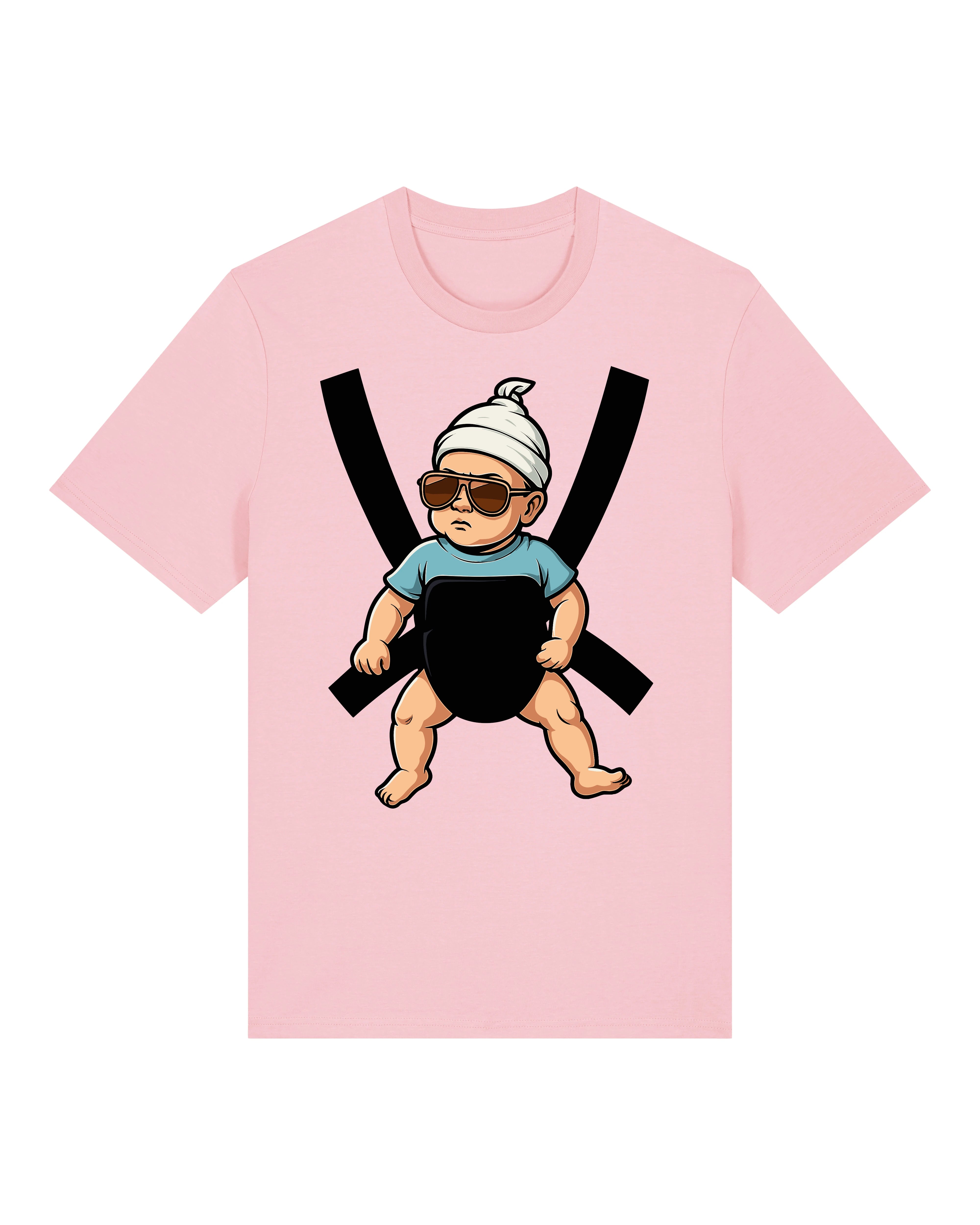 Teeflix JGA Shirt Herren in Rosa mit Hangover Baby Motiv, Unisex Normal, 100% Bio-Baumwolle