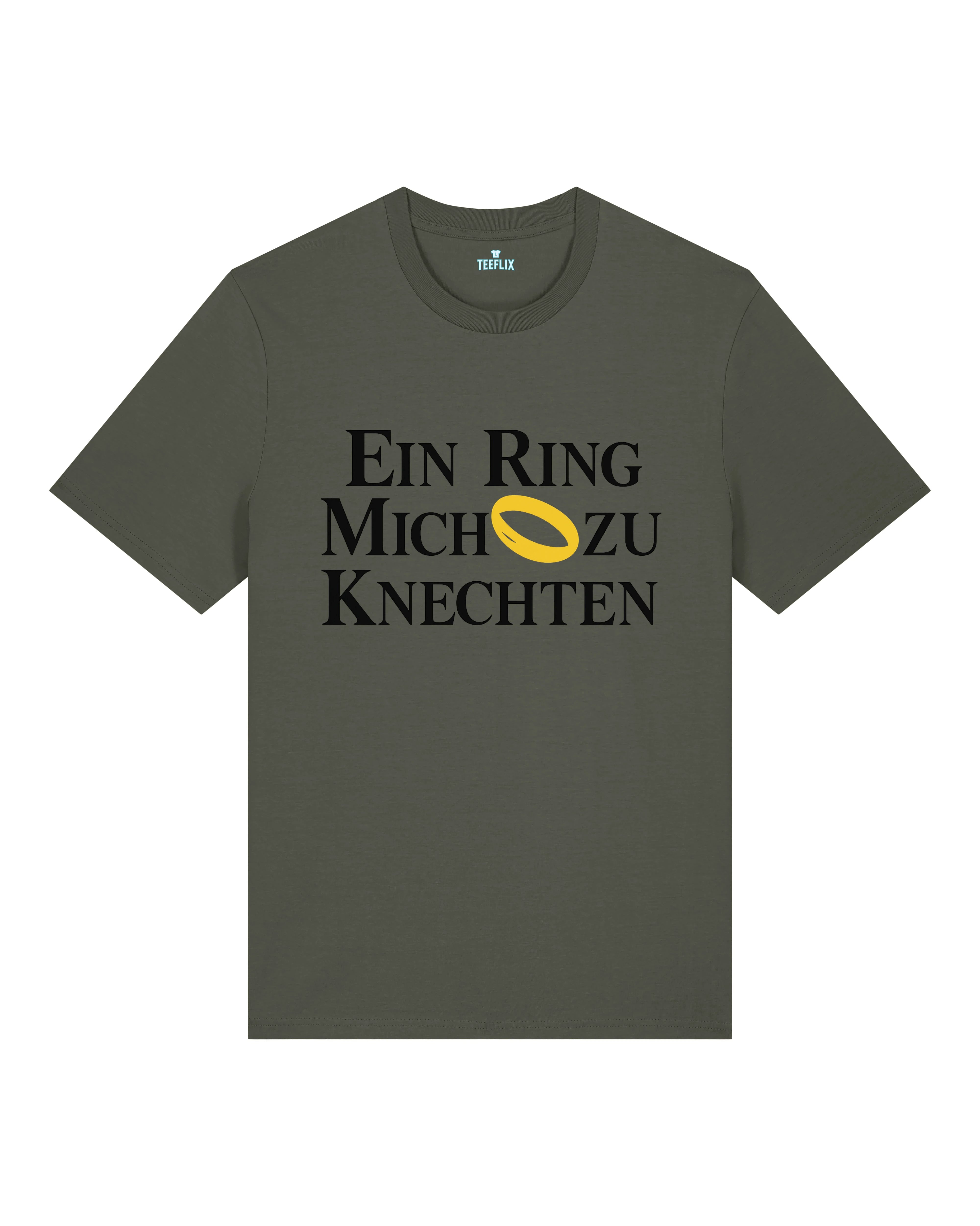 Ein Ring Mich Zu Knechten Shirt Khaki – Lustiges JGA Bräutigam Crew Shirt Teeflix