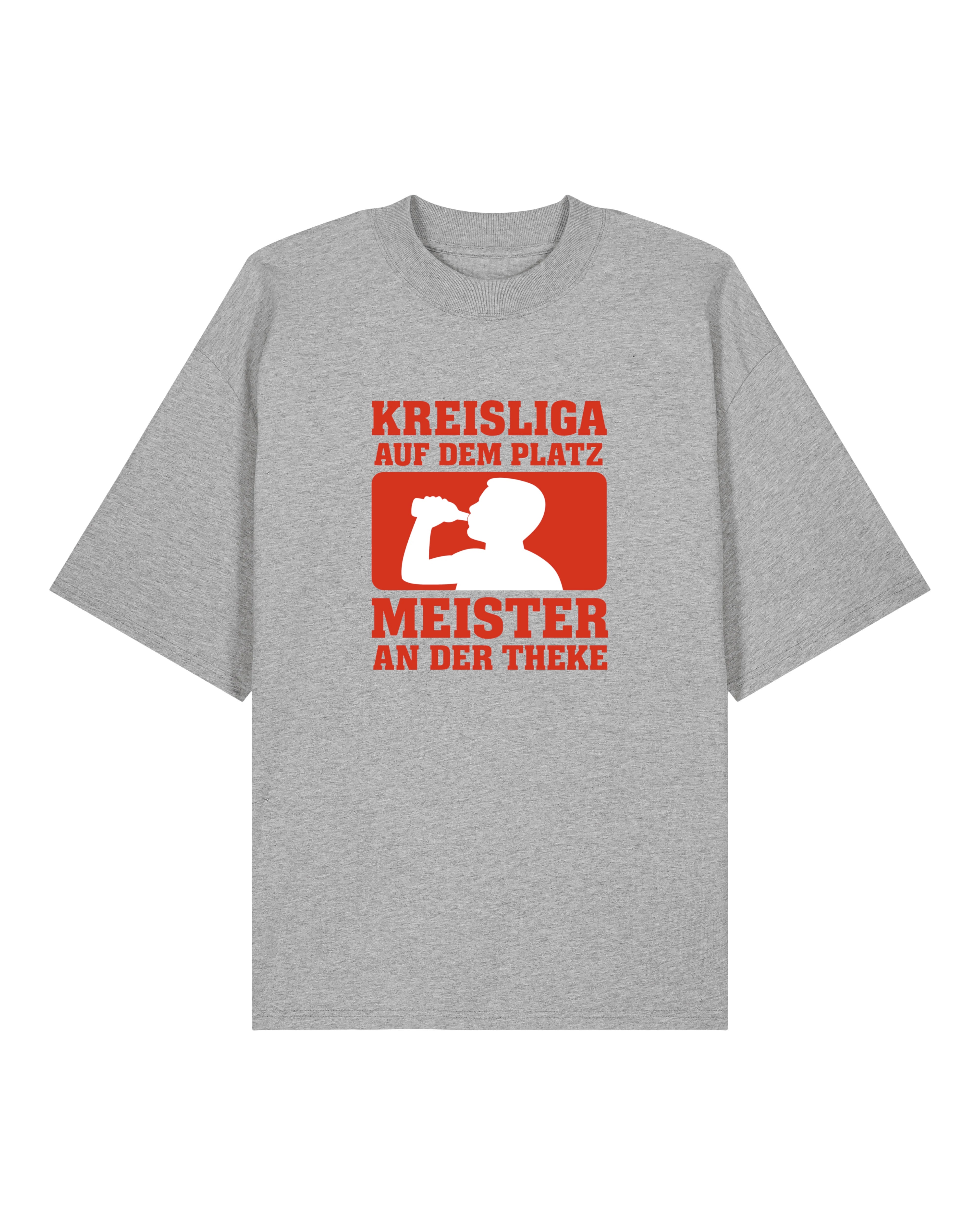 Kreisliga Shirt Meister an der Theke Oversized Lustiges Fußballshirt | Teeflix