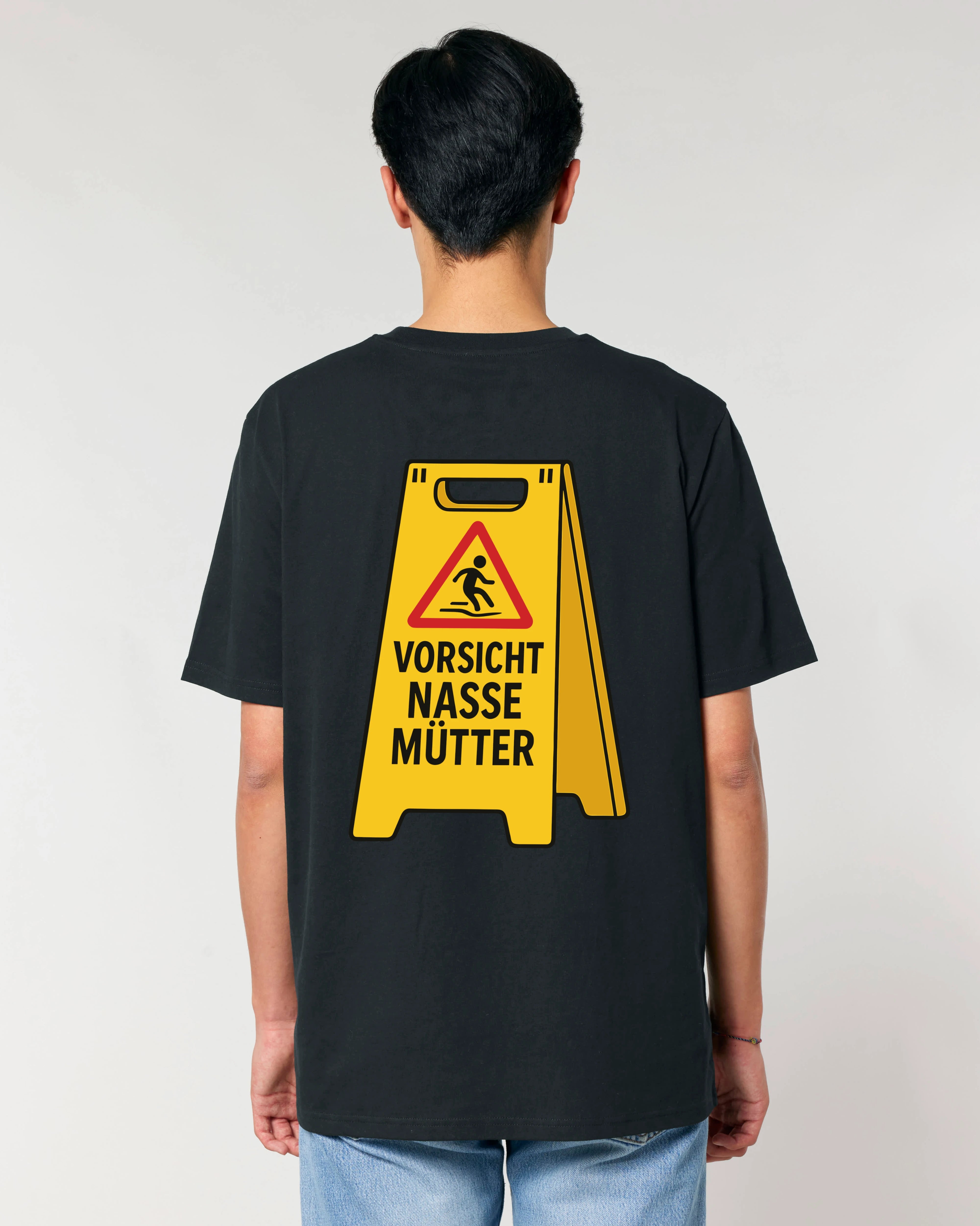 Vorsicht Nasse Mütter – Lustiges Warnschild Shirt | Teeflix