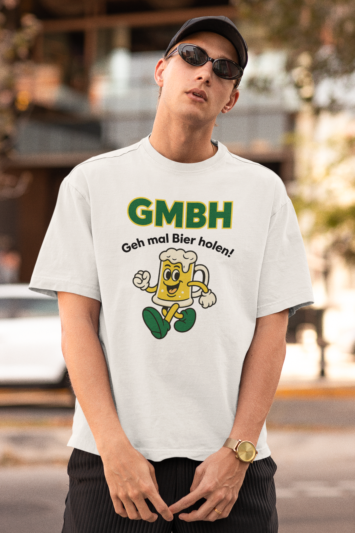 GmbH geh mal Bier holen! Oversized Shirt