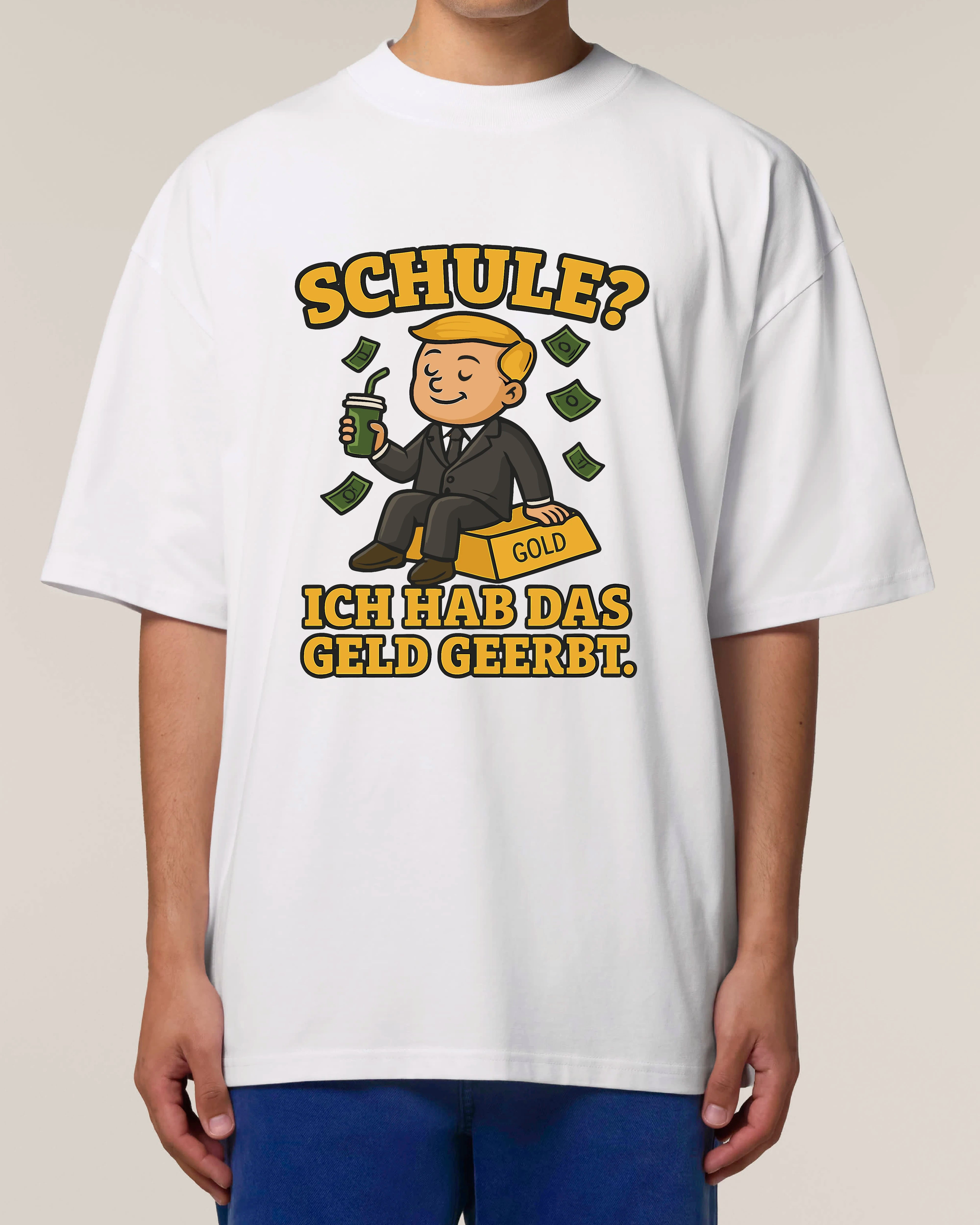 schule spruch shirt, geerbt geld shirt, lustiges t-shirt, sprüche t-shirt, satire kleidung, oversized shirt, schwarzes shirt lustig, funny unisex shirt