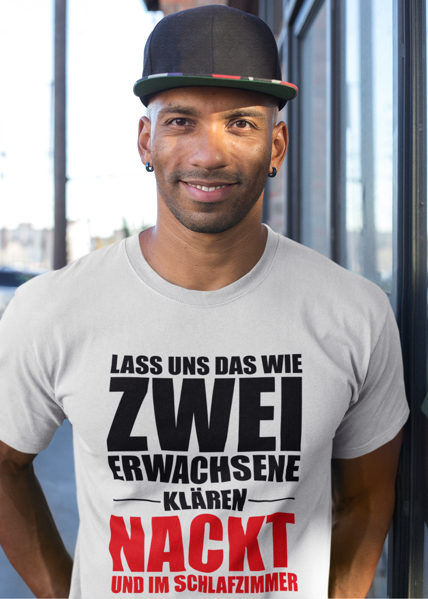 Lass uns das wie zwei Erwachsene klären – Nackt T-Shirt | Teeflix