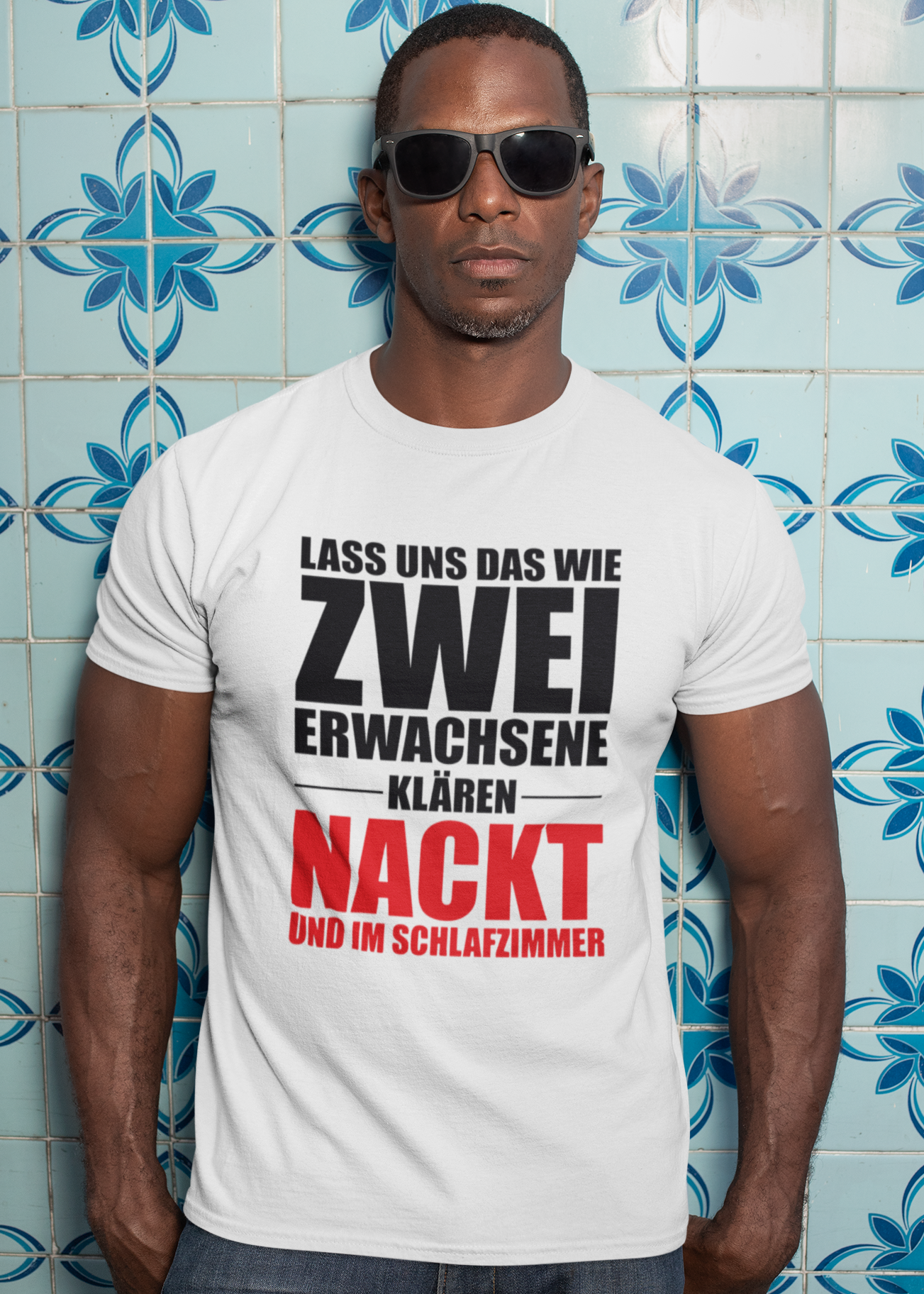 Lass uns das wie zwei Erwachsene klären – Nackt T-Shirt | Teeflix