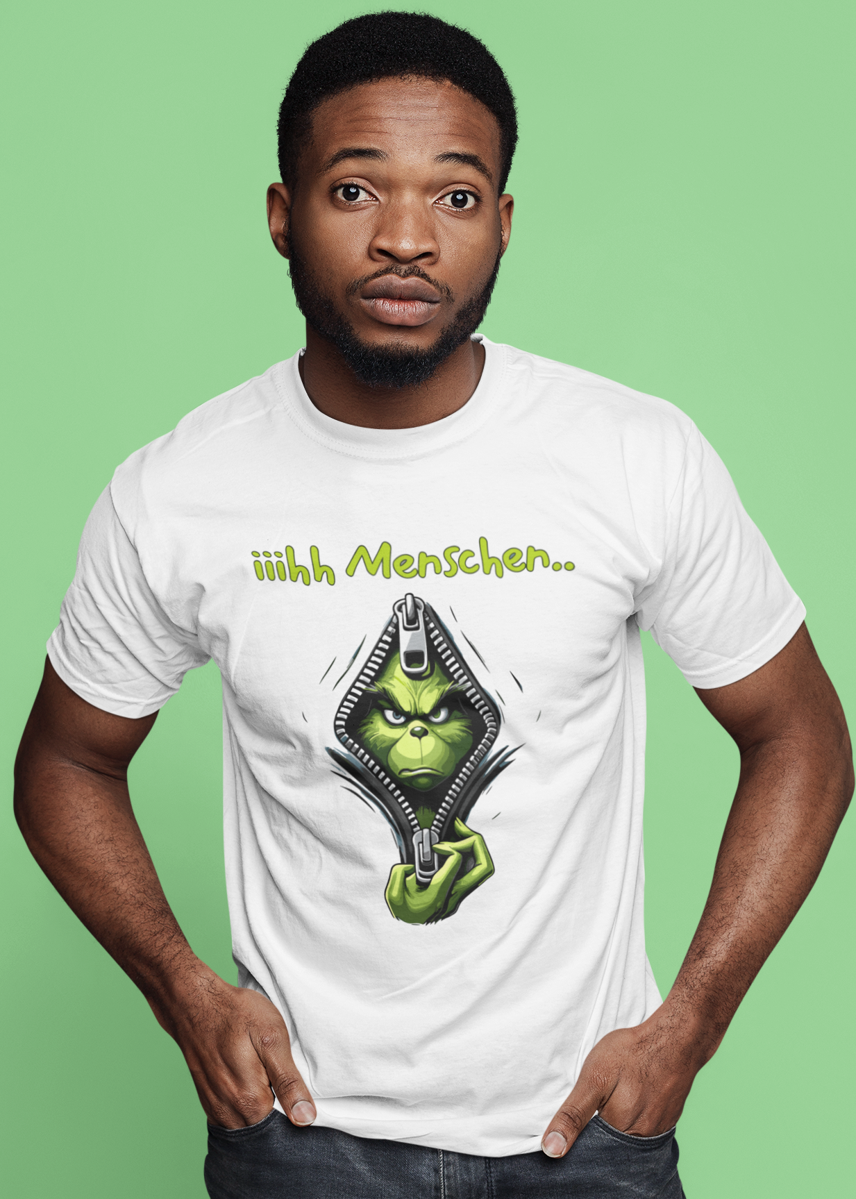 iiihh Menschen..“ Grinch T-Shirt – Für Anti-Social Vibes | Teeflix