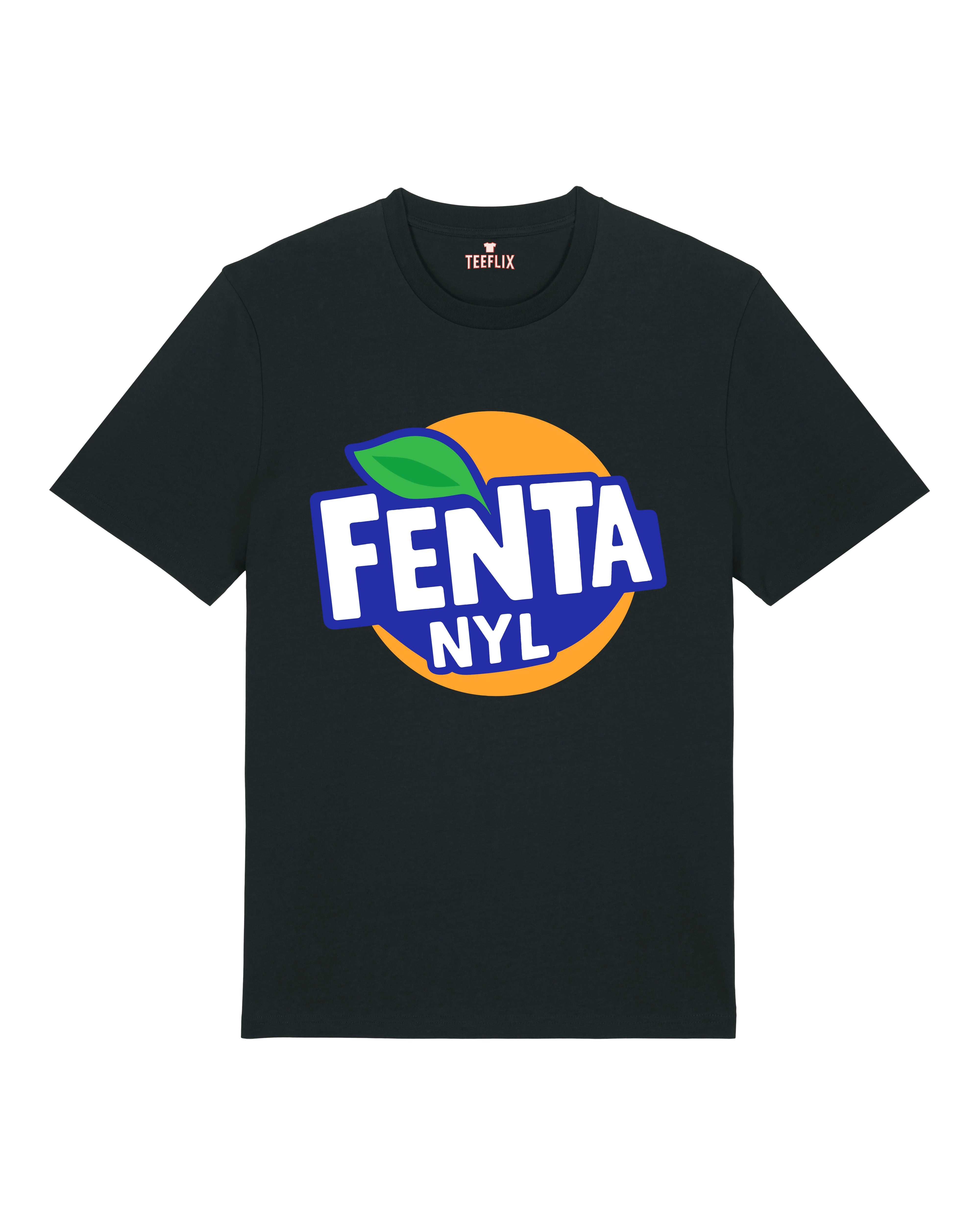 Schwarzes Statement-T-Shirt mit Fentanyl-Spruch, schwarzer Humor, Teeflix Regular Fit