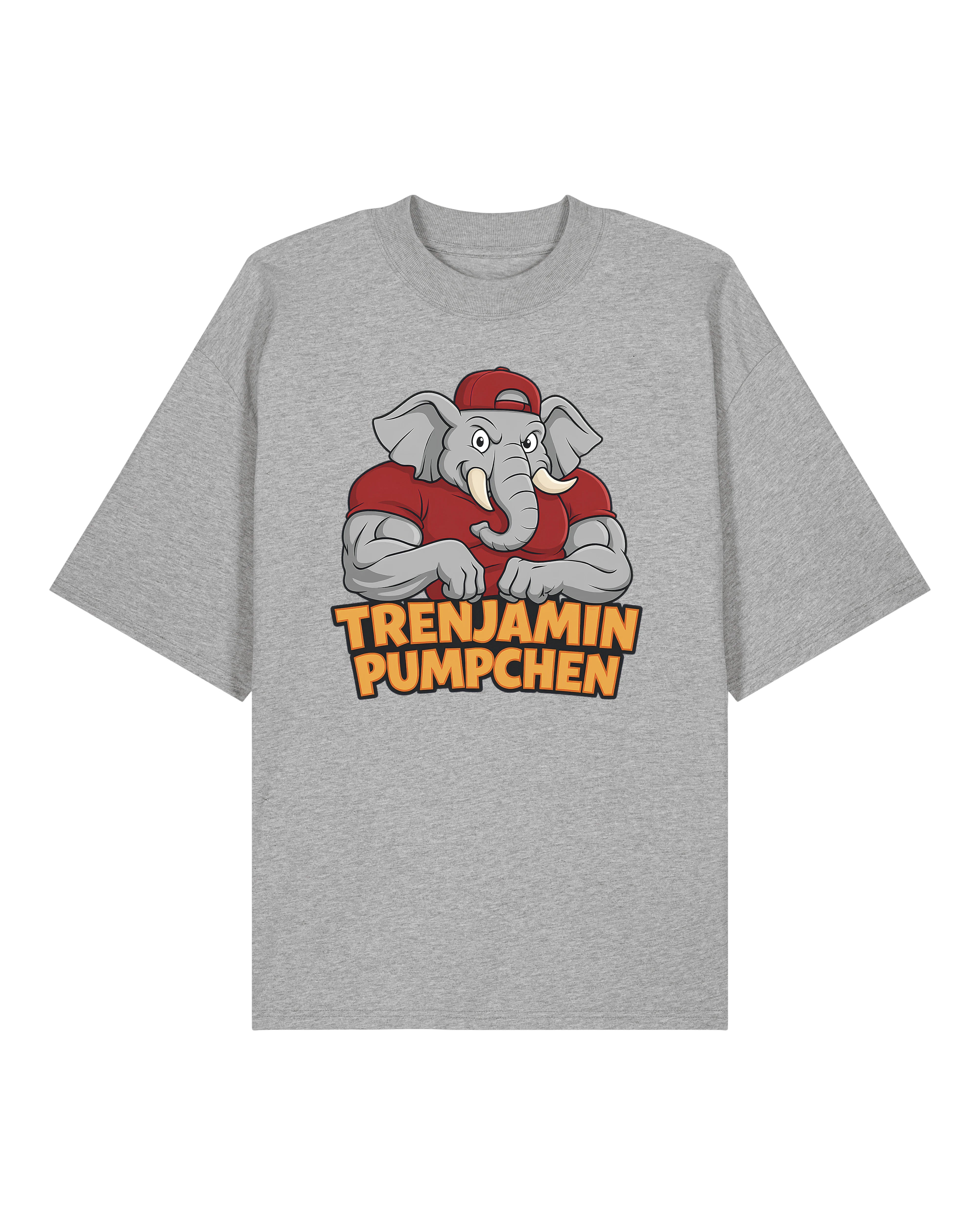 Oversized Trenjamin Pumpchen Shirt in Grau – T‑Shirt mit Spruch – Teeflix