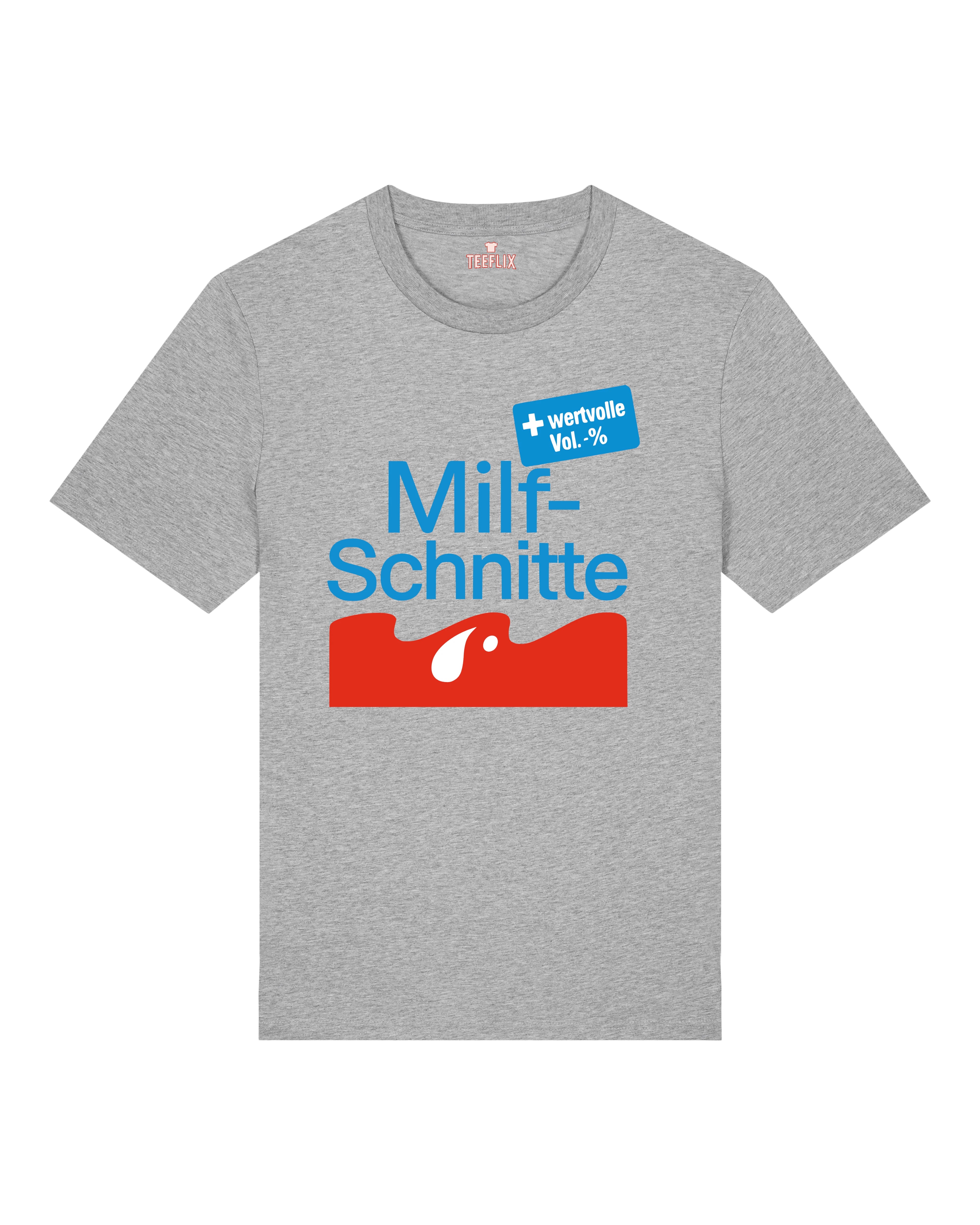 T-Shirt mit lustigem Spruch Milf-Schnitte – Grau – Normal Fit – Teeflix