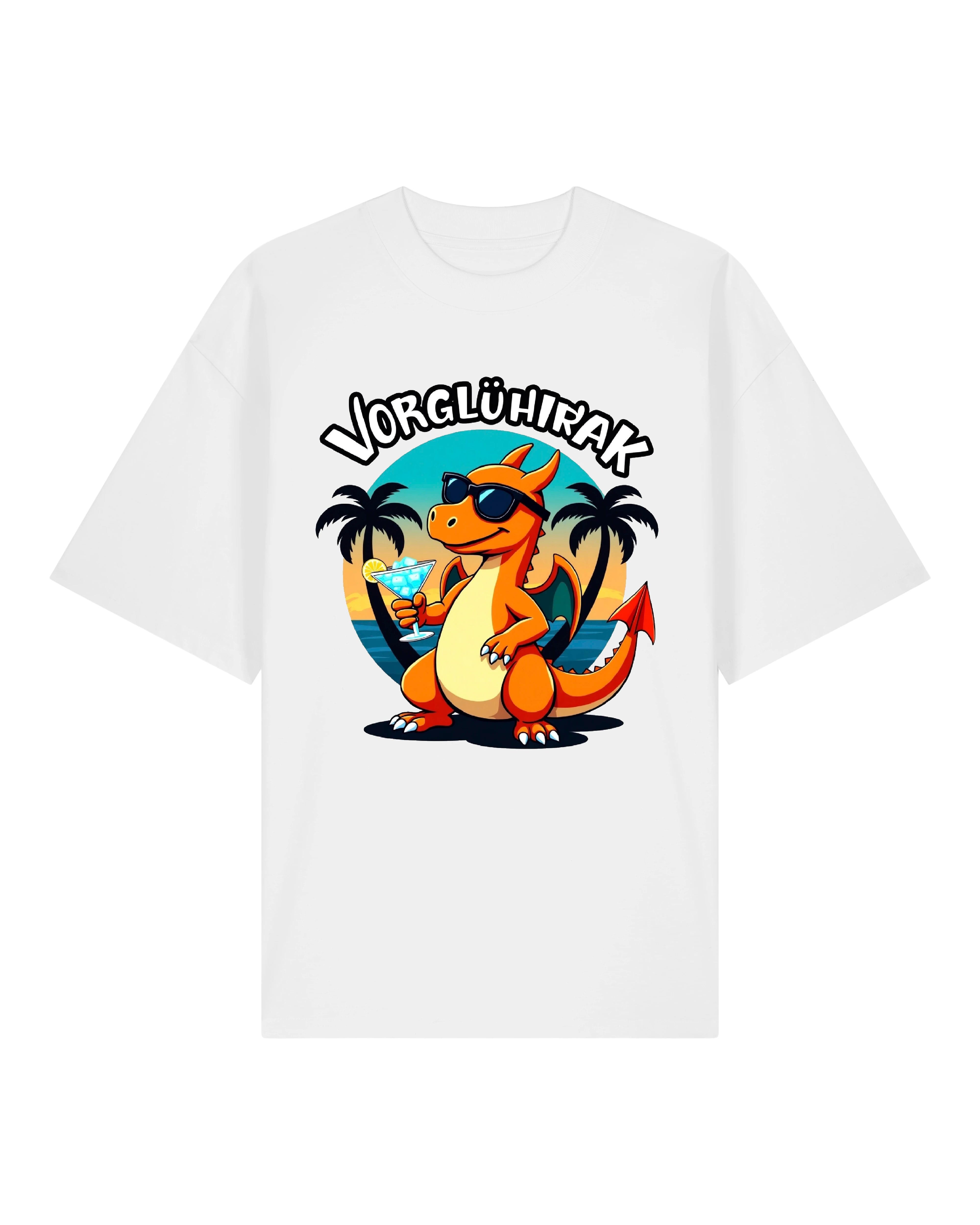 Oversized Vorglühirak Shirt in Weiß – Witziges Shirt mit Spruch – Teeflix
