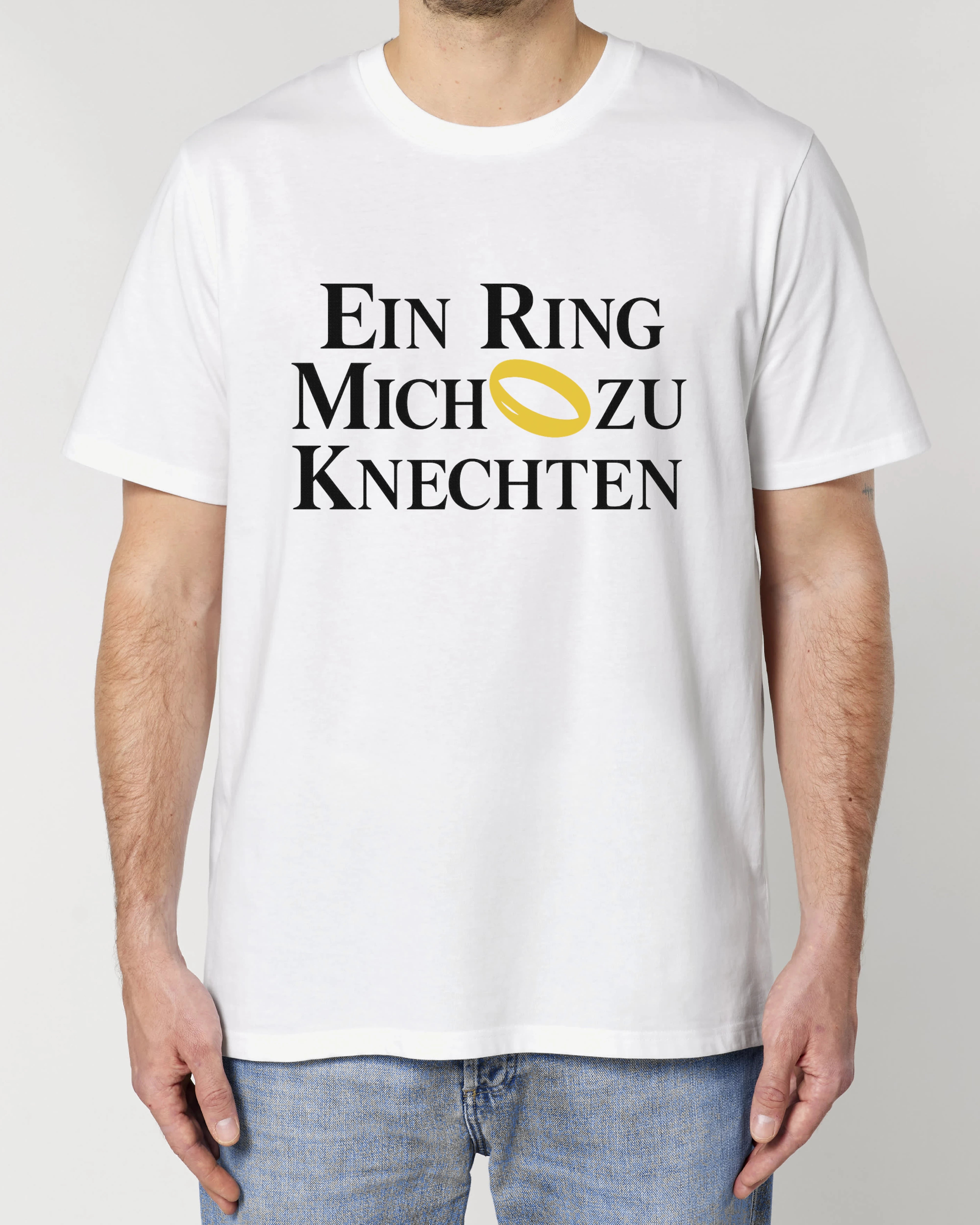 Ein Ring Mich Zu Knechten Shirt Weiß – Lustiges JGA T-Shirt für Braut & Crew Teeflix
