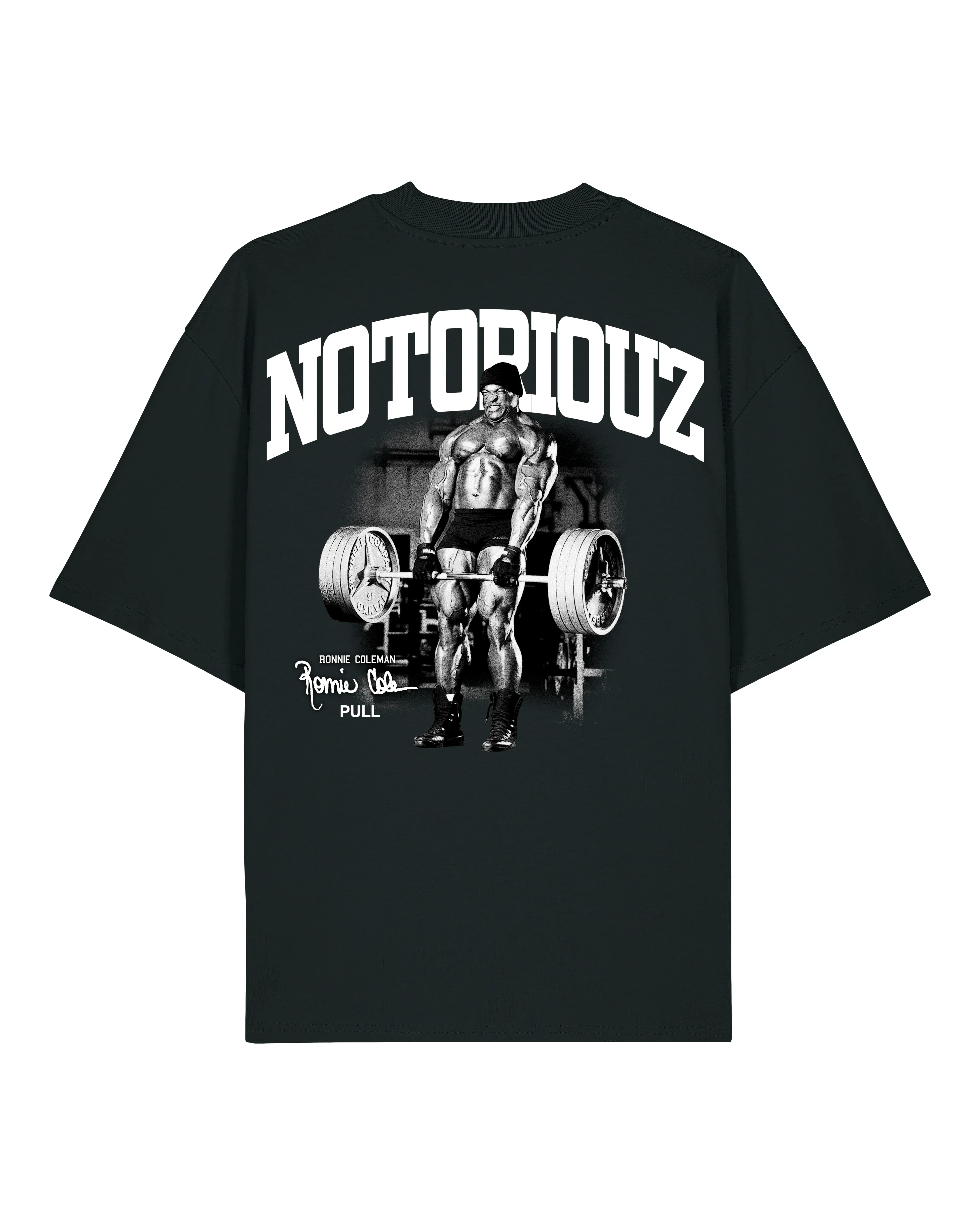„Oversized Shirt mit Rückenprint PULL HARD STAY LOCKED IN – Fitnessmode für Pull-Days“