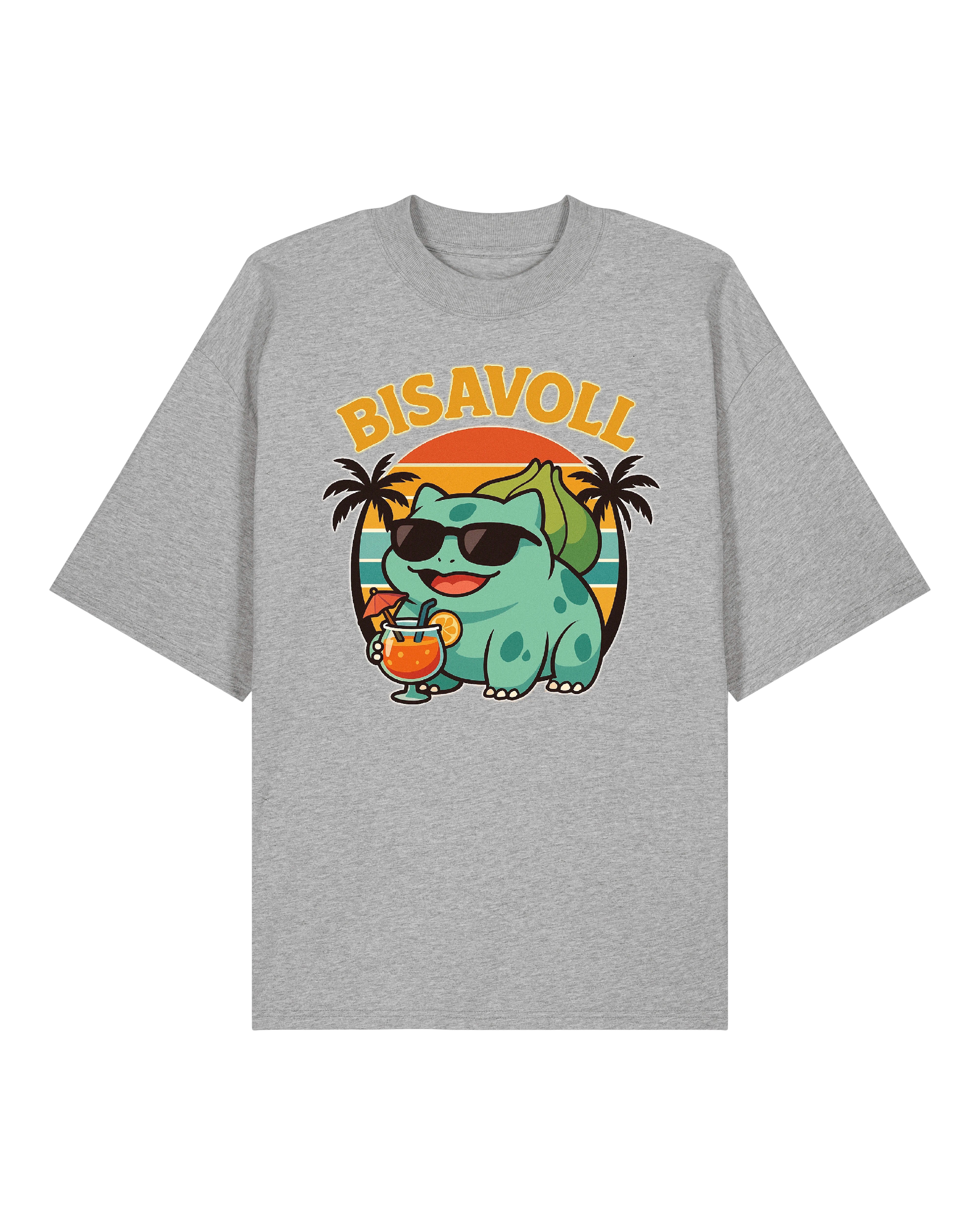 Oversized Bisavoll Shirt in Grau – Retro Funshirt – Teeflix