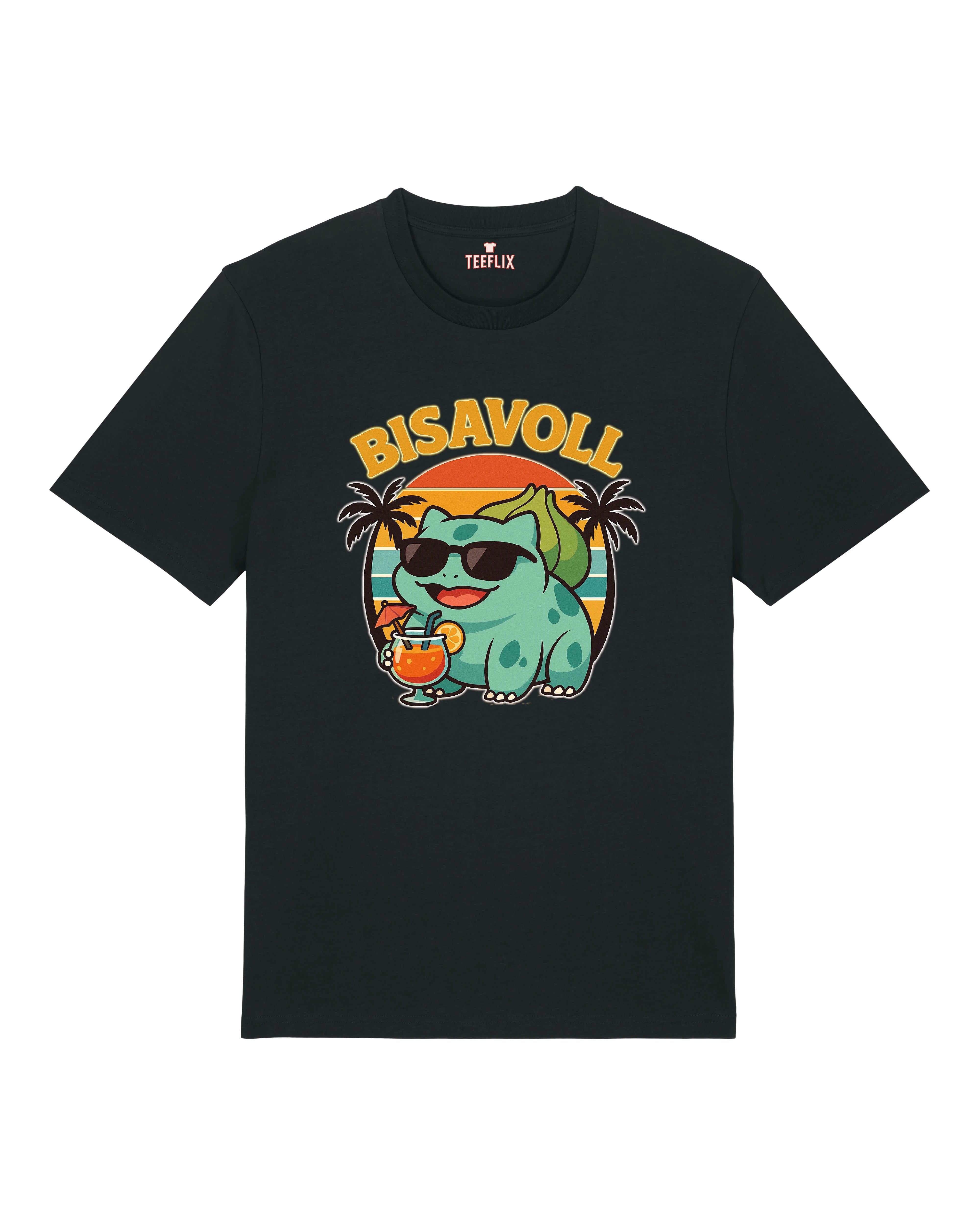 Bisavoll Shirt in Schwarz – Funshirt für Urlaub & Alltag – Teeflix
