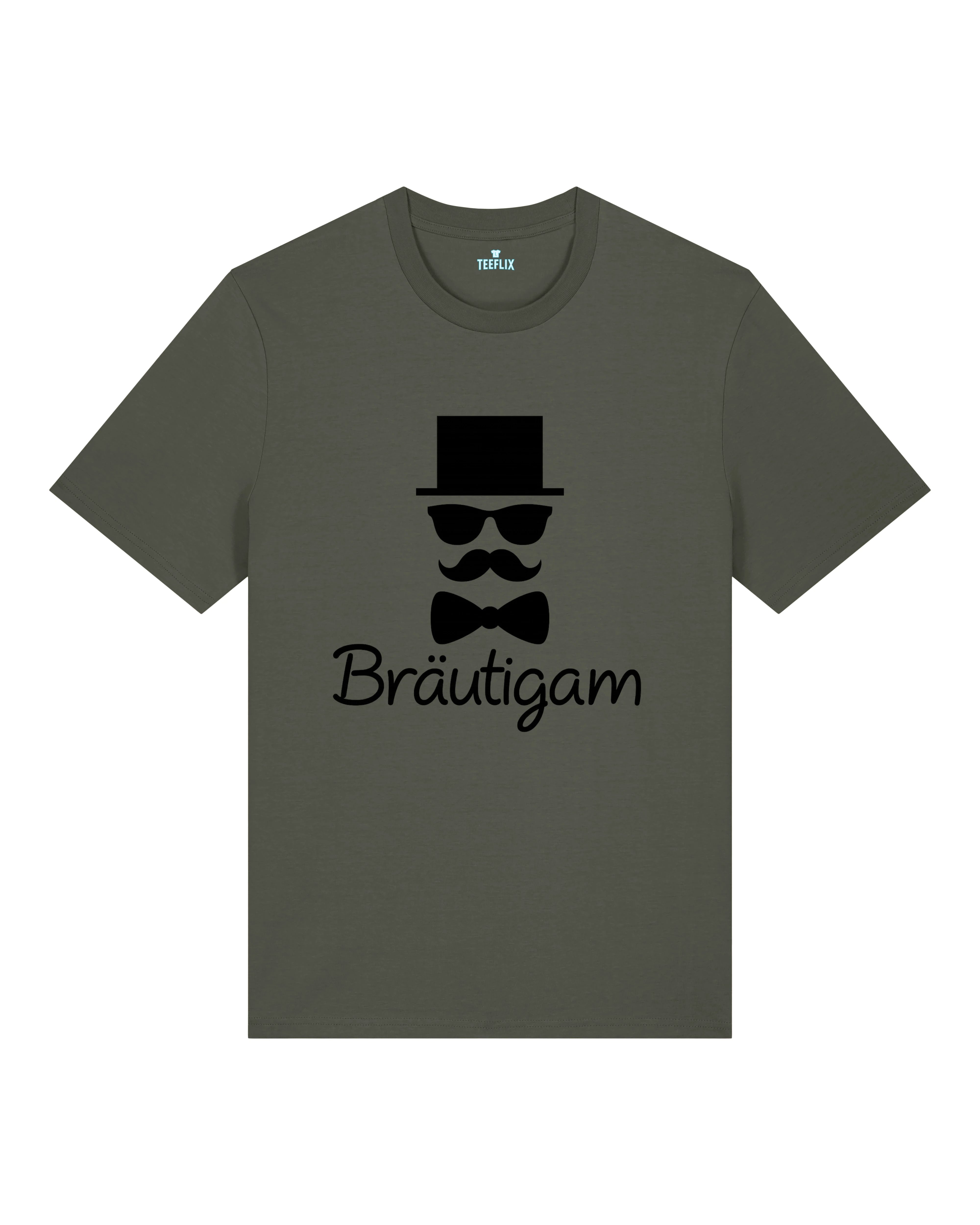 Bräutigam Shirt Khaki Normal Fit für JGA Junggesellenabschied – Teeflix