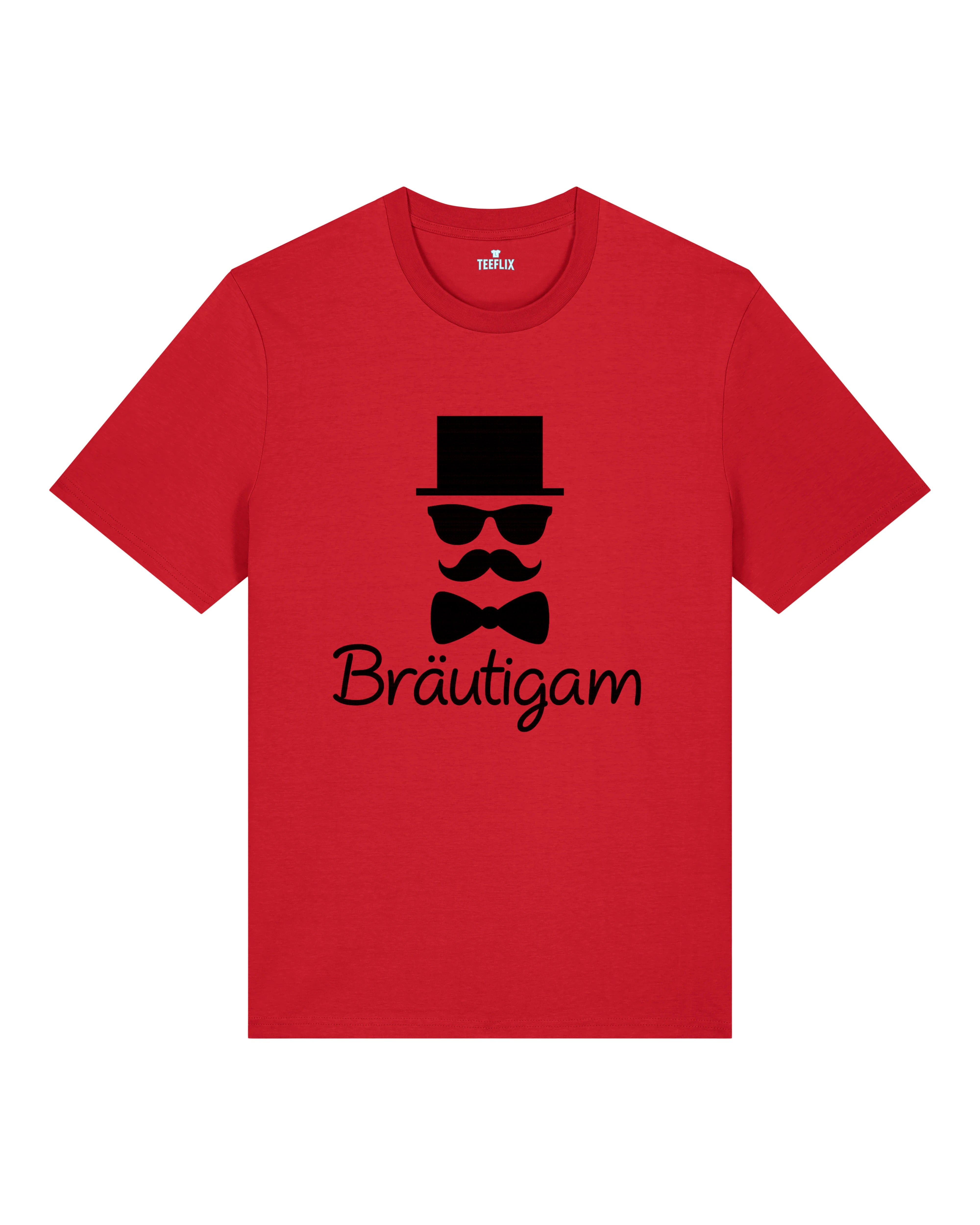 Bräutigam Shirt Rot Normal Fit für JGA Junggesellenabschied – Teeflix