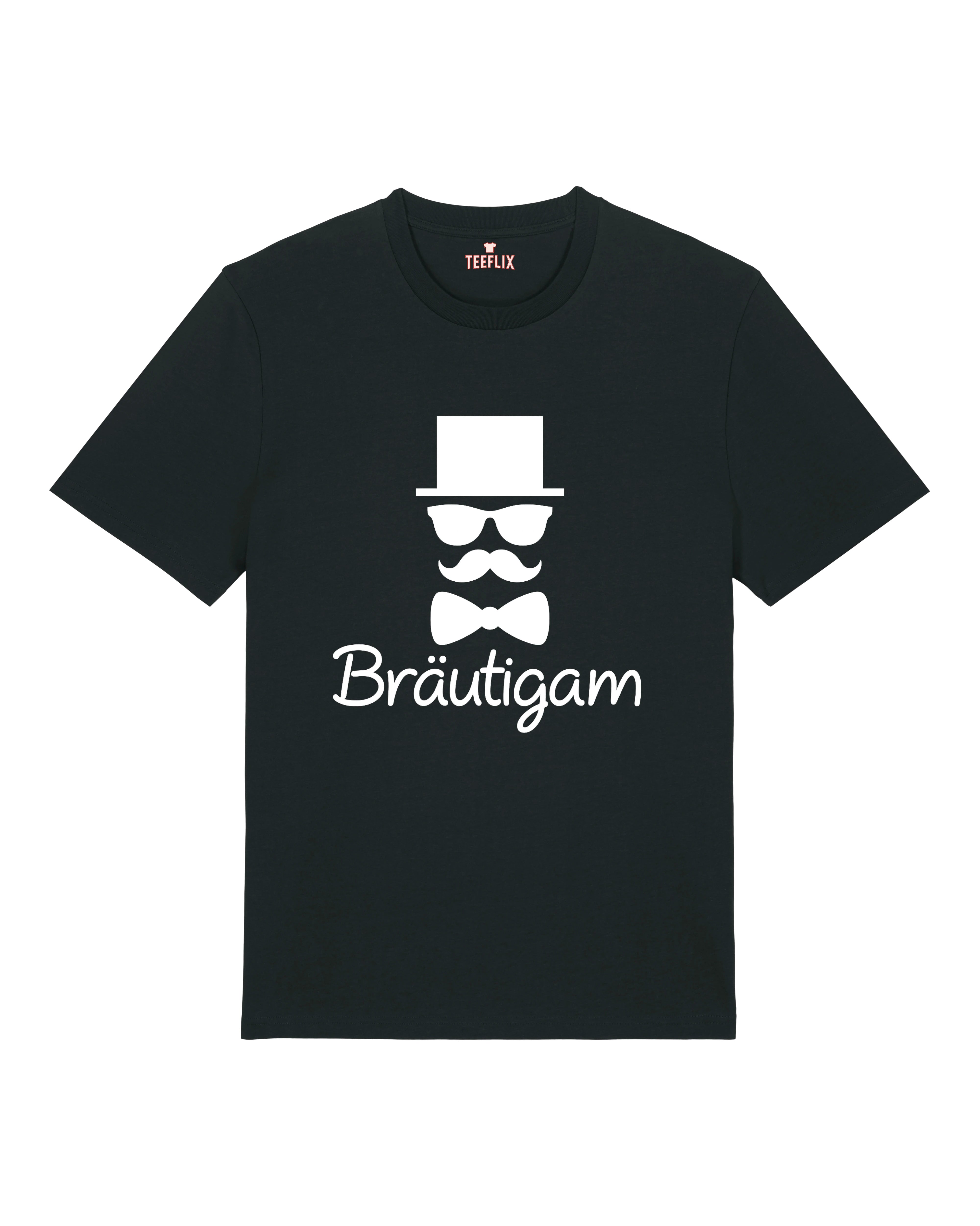 Bräutigam Shirt Schwarz Normal Fit für JGA Junggesellenabschied – Teeflix