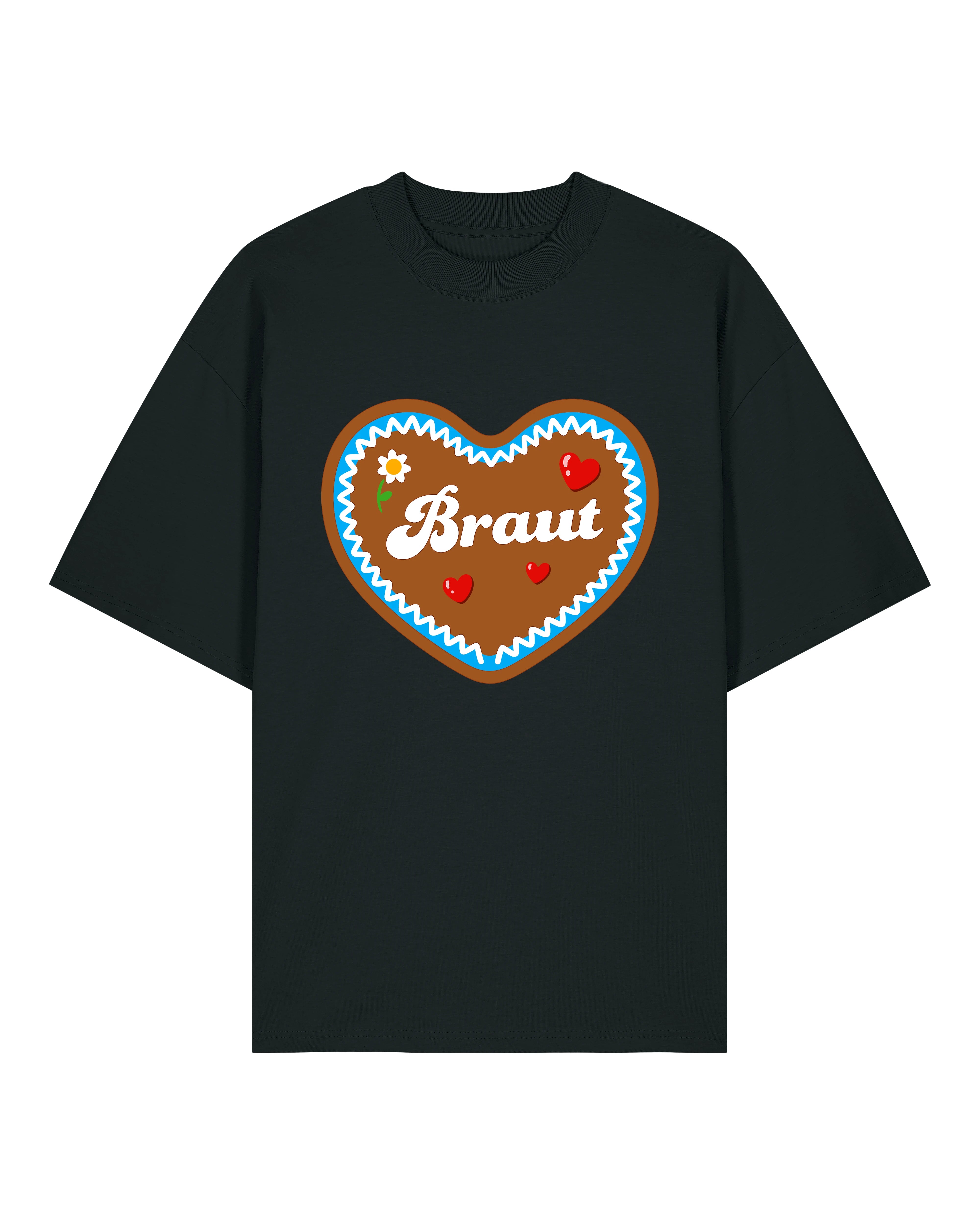 Teeflix Braut JGA T-Shirt in Schwarz, Unisex Normal – Junggesellinnenabschied Outfit