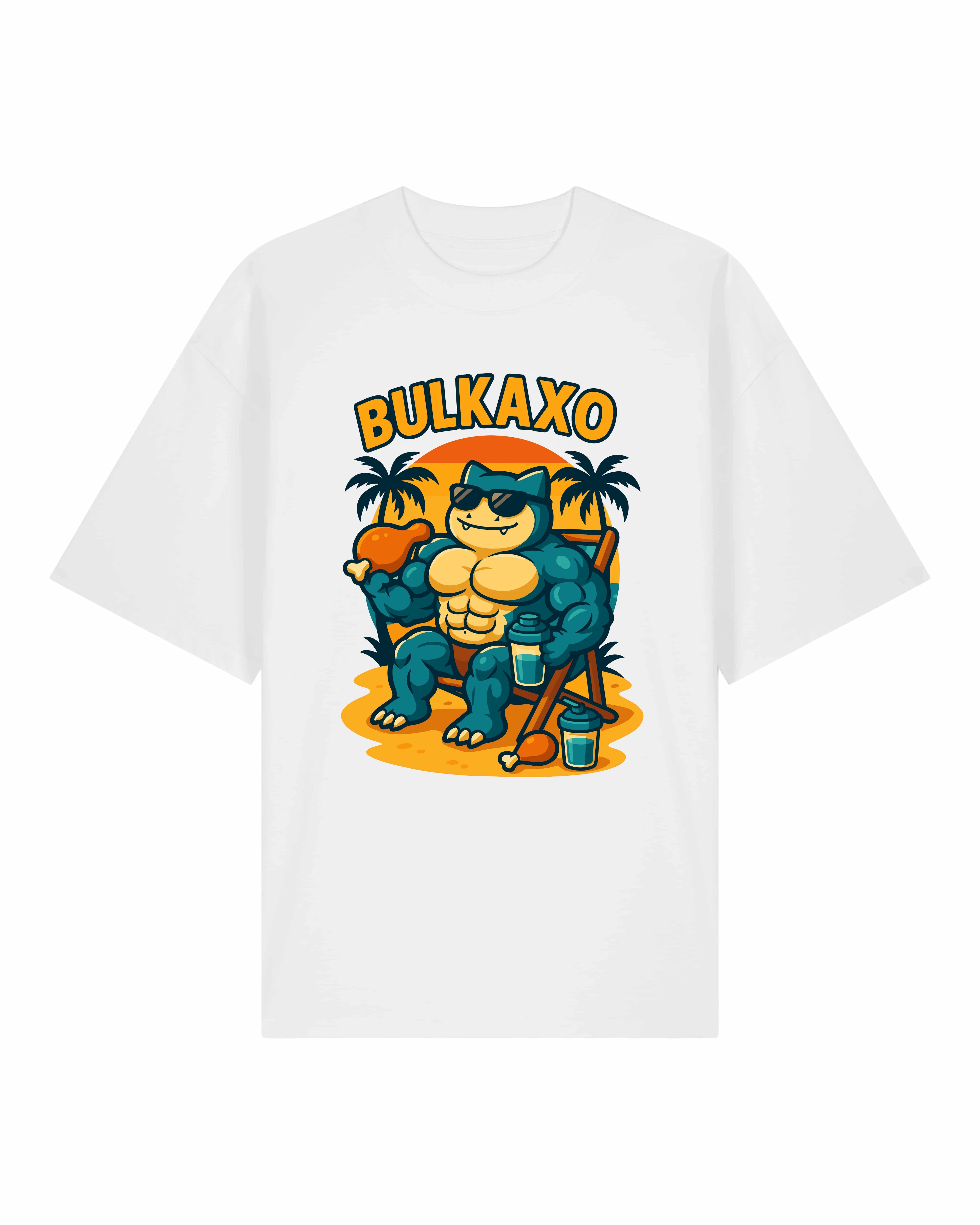 bulkaxo pump cover oversized gym shirt herren bodybuilding fitness t-shirt weiss teeflix