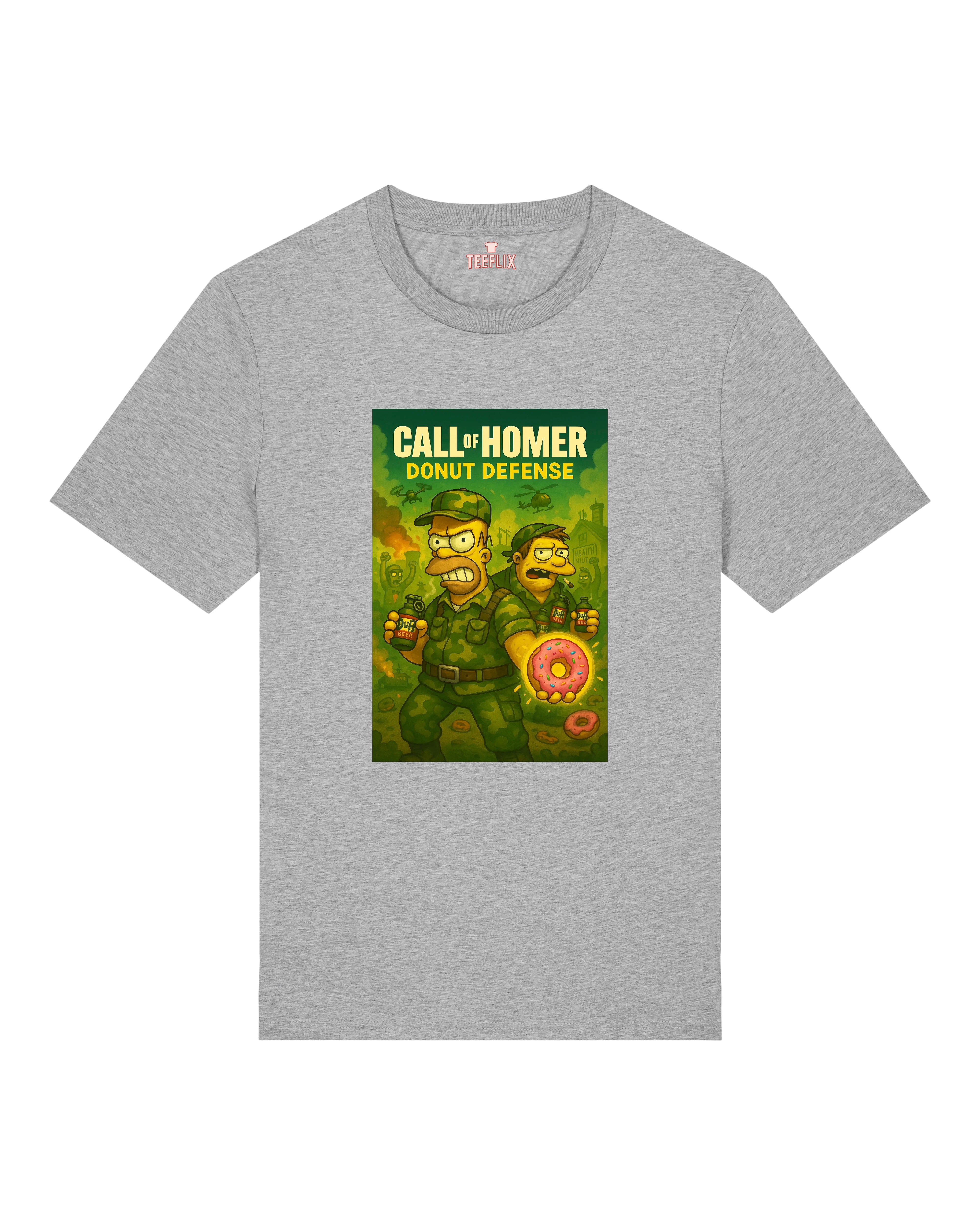 Call of Homer Donut Defense Shirt in Grau