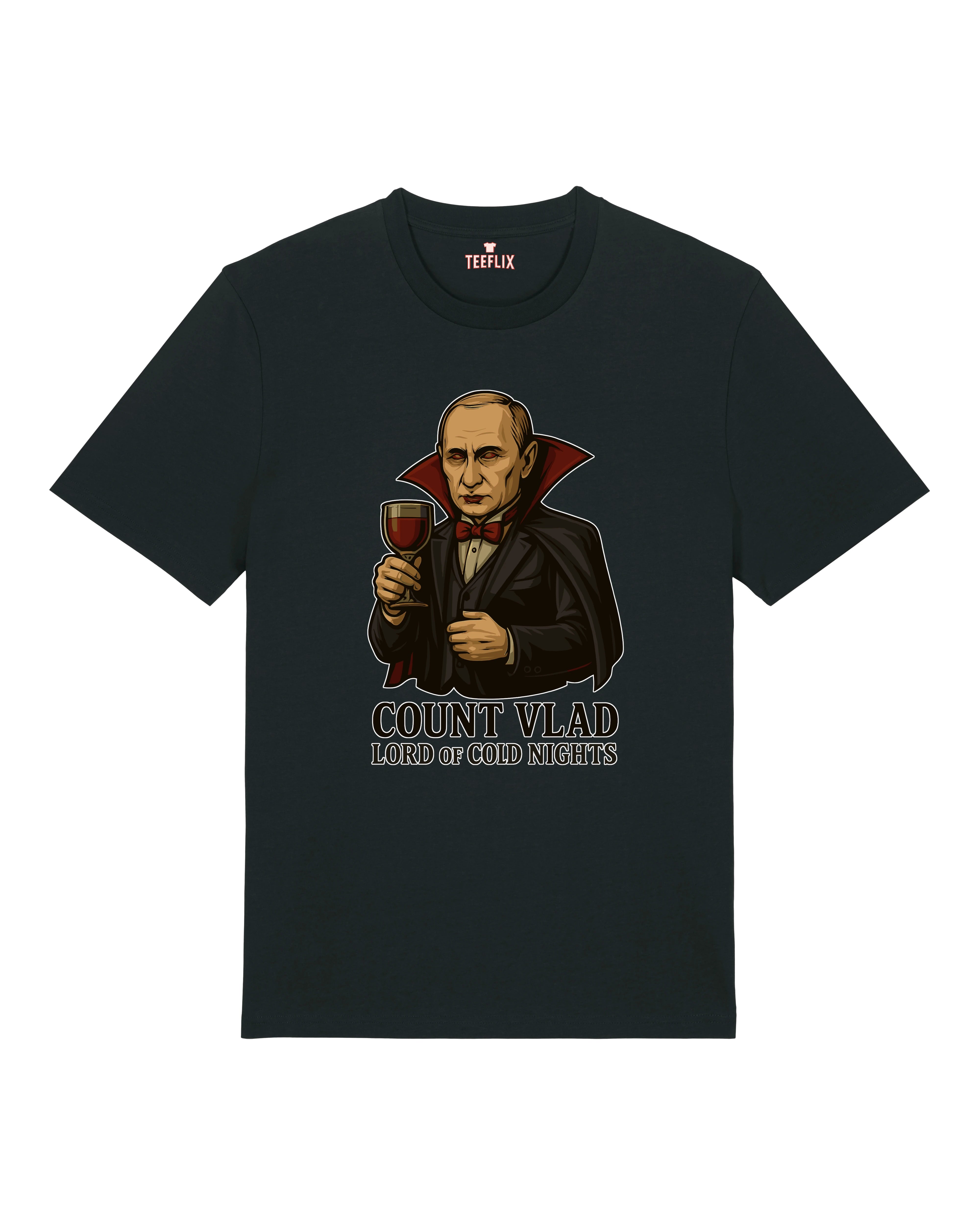 Halloween Horror Shirt für Männer – Count Vlad Design – Schwarz – Teeflix