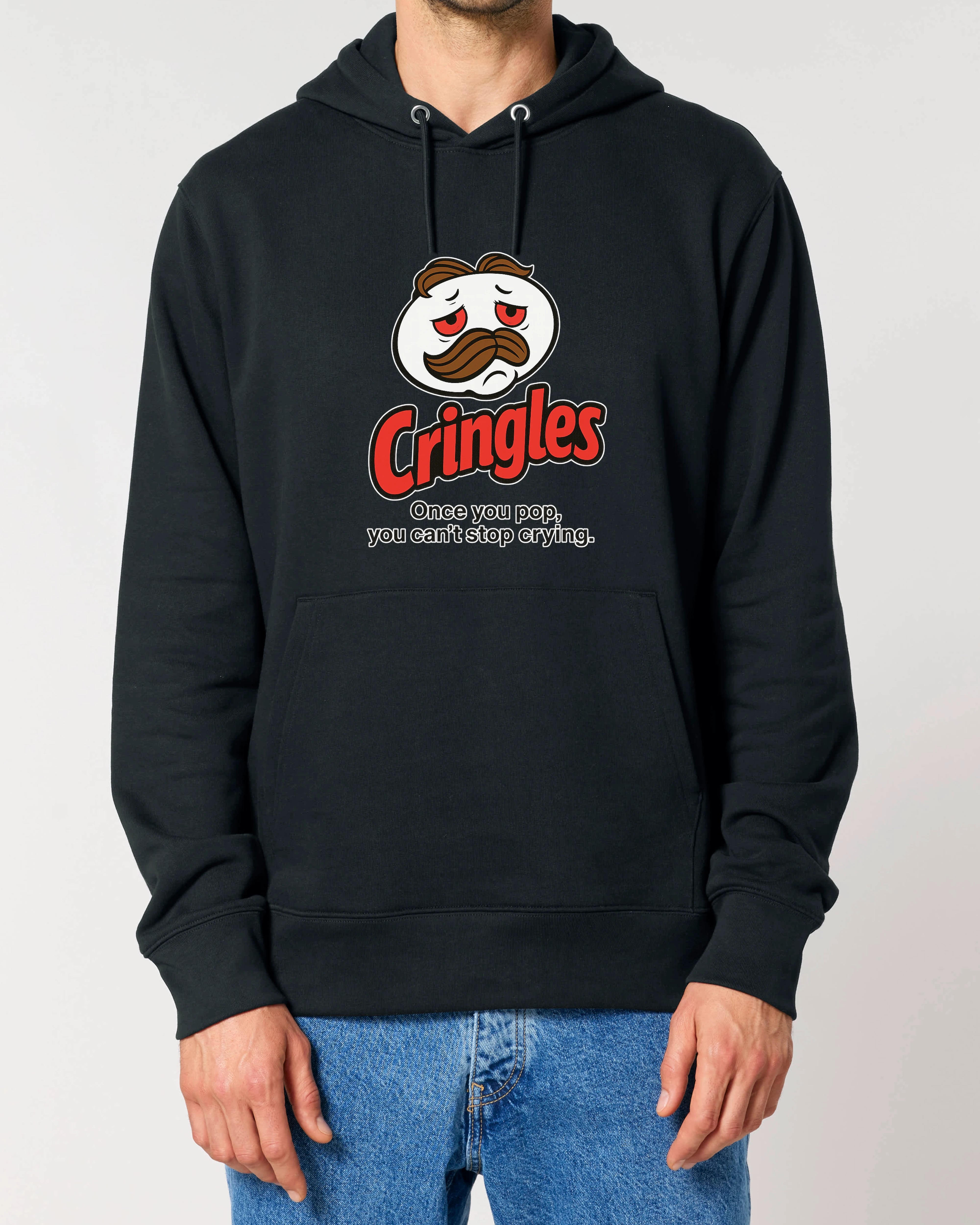 Cringles Hoodie Schwarz – Lustiger Sprüche Pullover Parodie