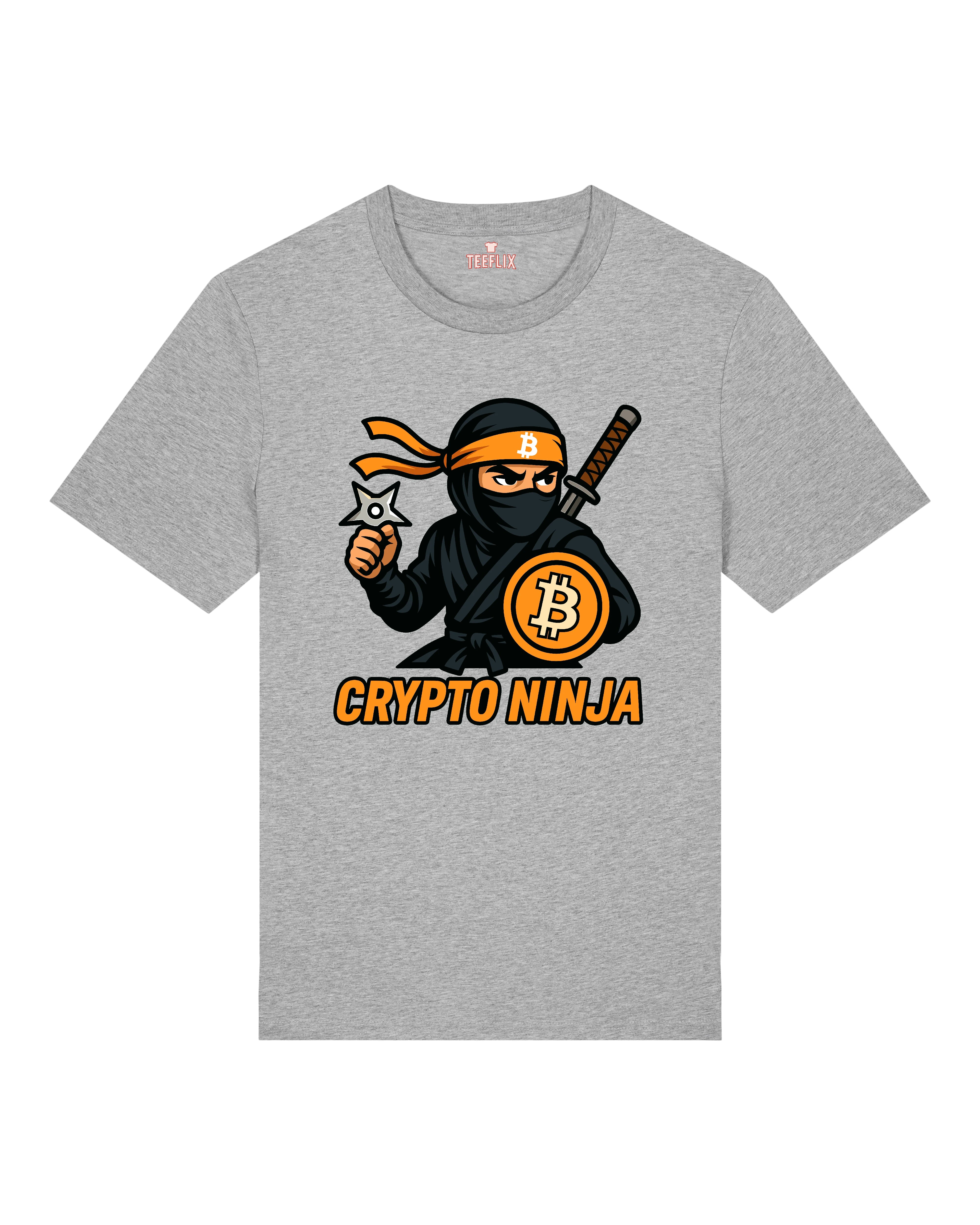Crypto Ninja T-Shirt grau – Normal Fit – Witziges Krypto Shirt