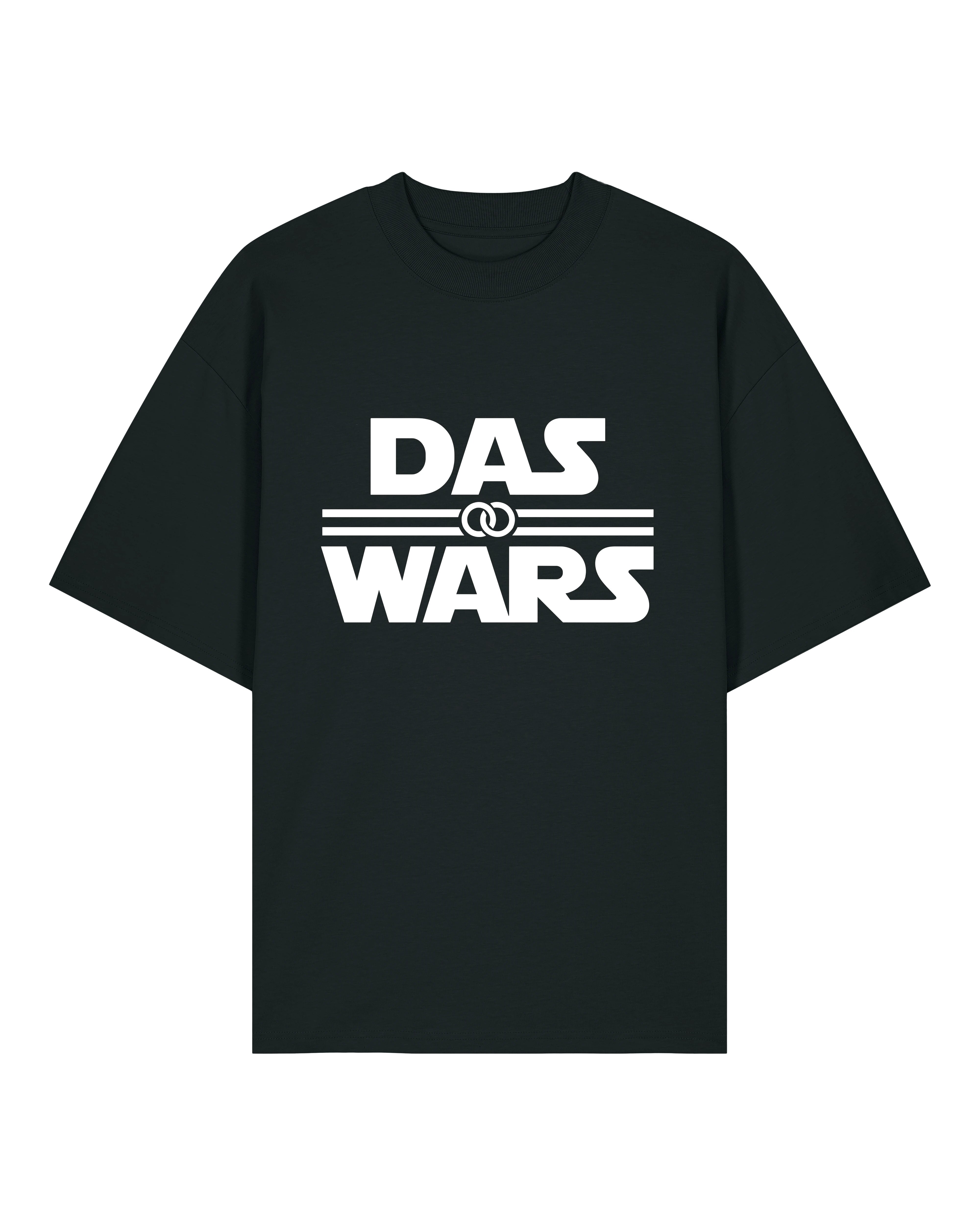 DAS WARS Shirt Schwarz Oversized für JGA – Lustiges Unisex T-Shirt für Junggesellenabschied
