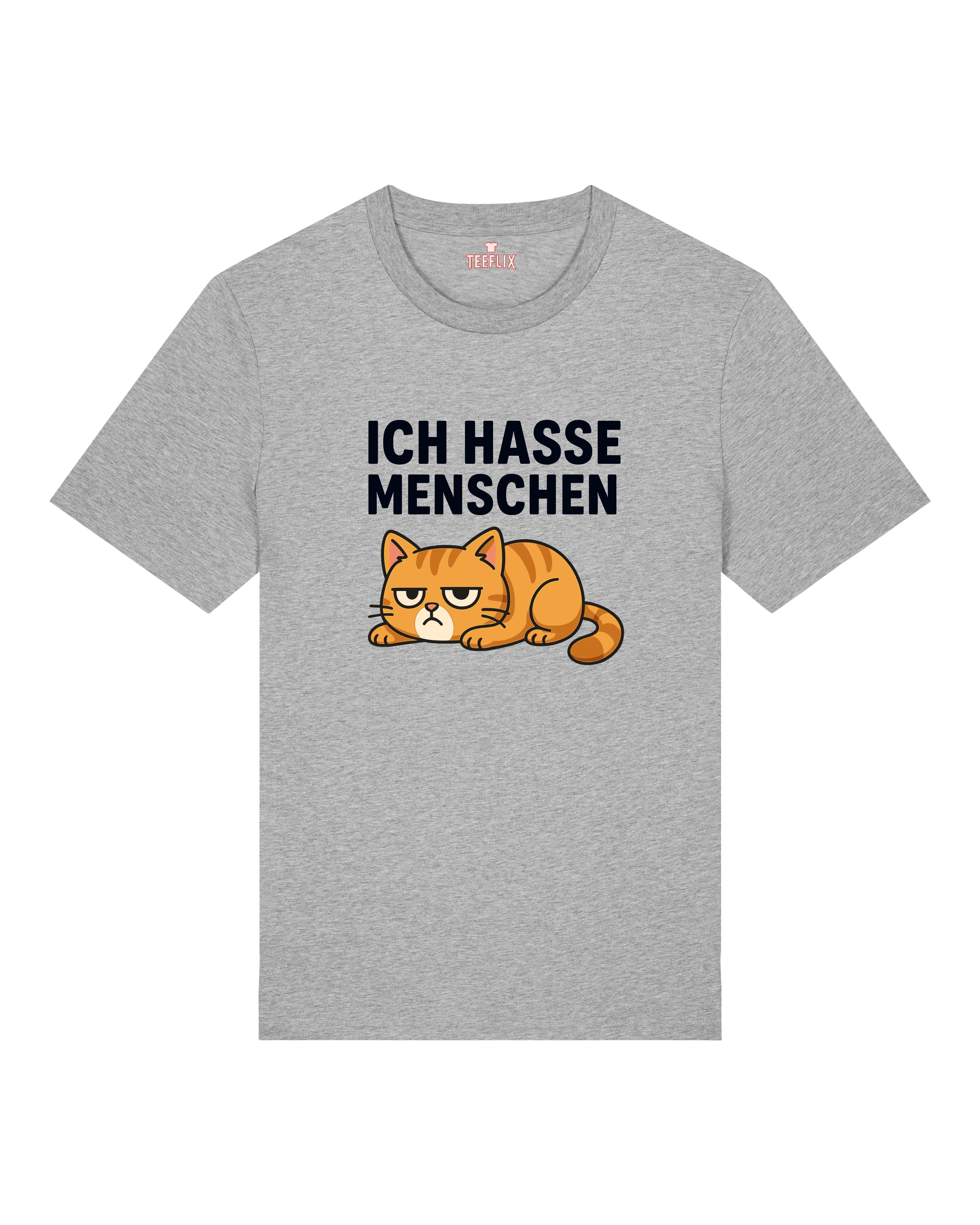 Ich hasse Menschen Lustiges Katzen T-Shirt Spruch | Teeflix