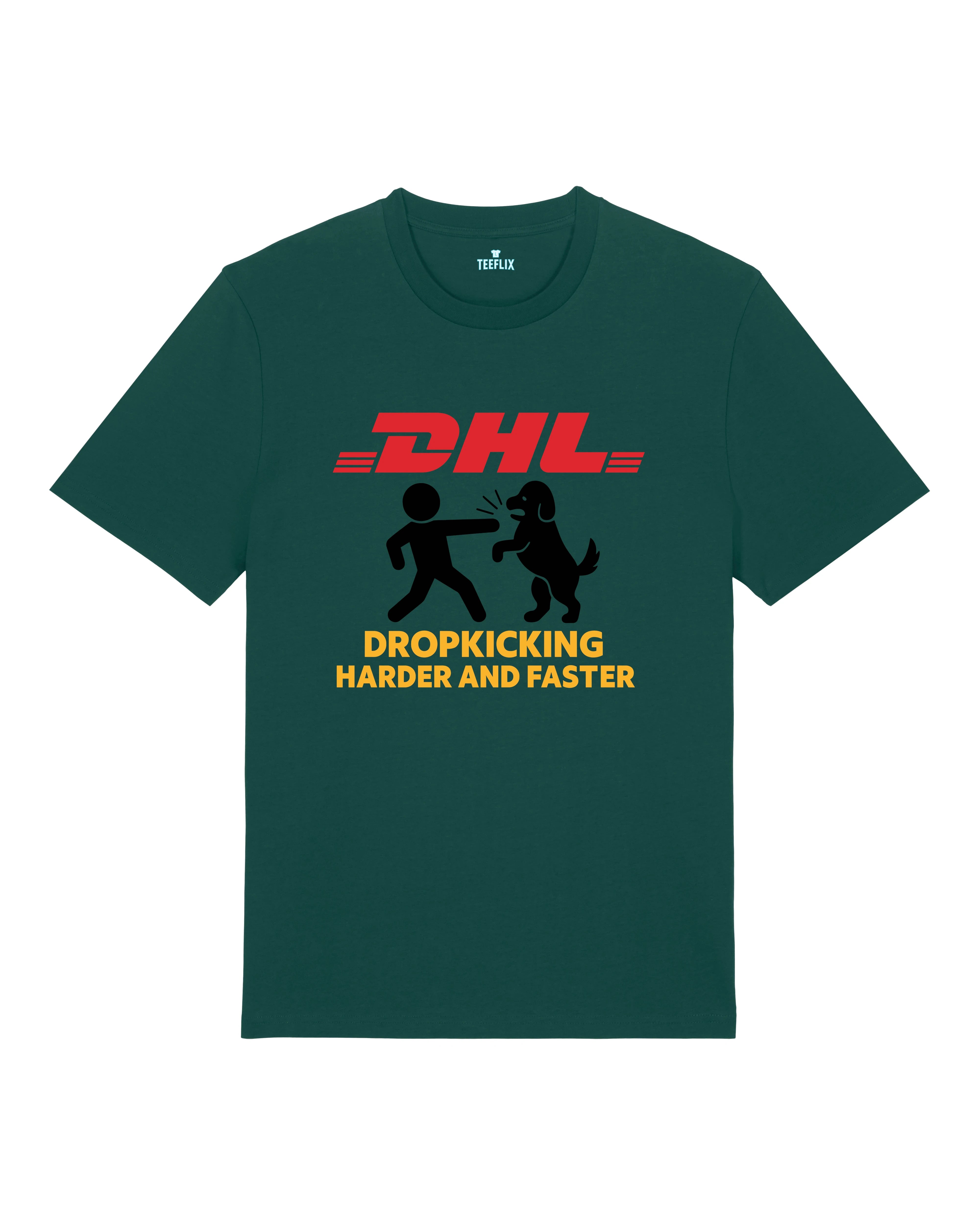 DHL Parodie Harder Faster Shirt Grau – Lustiges T-Shirt mit Motiv