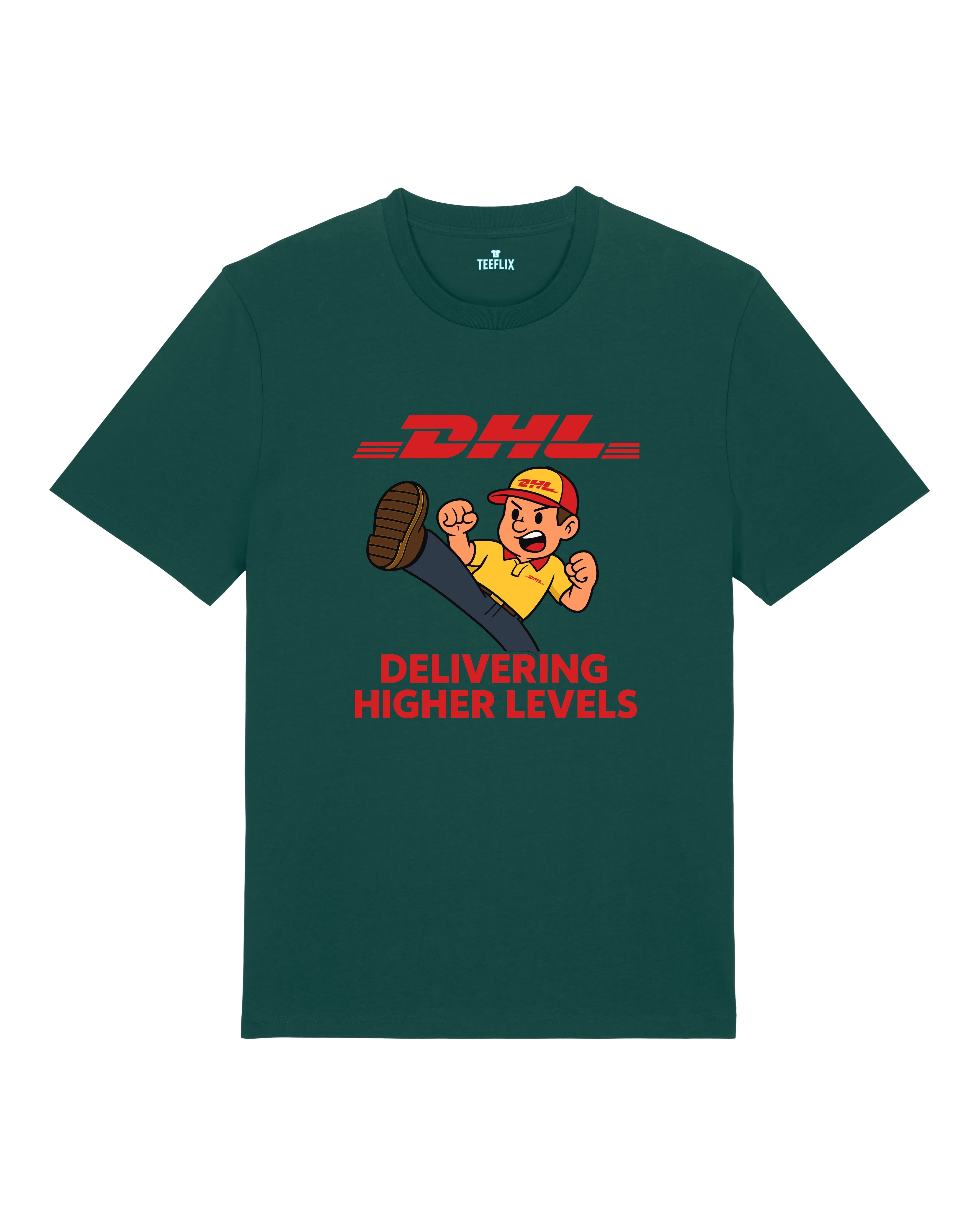 DHL Parodie Higher Levels Shirt Grün – Lustiges Fun T-Shirt