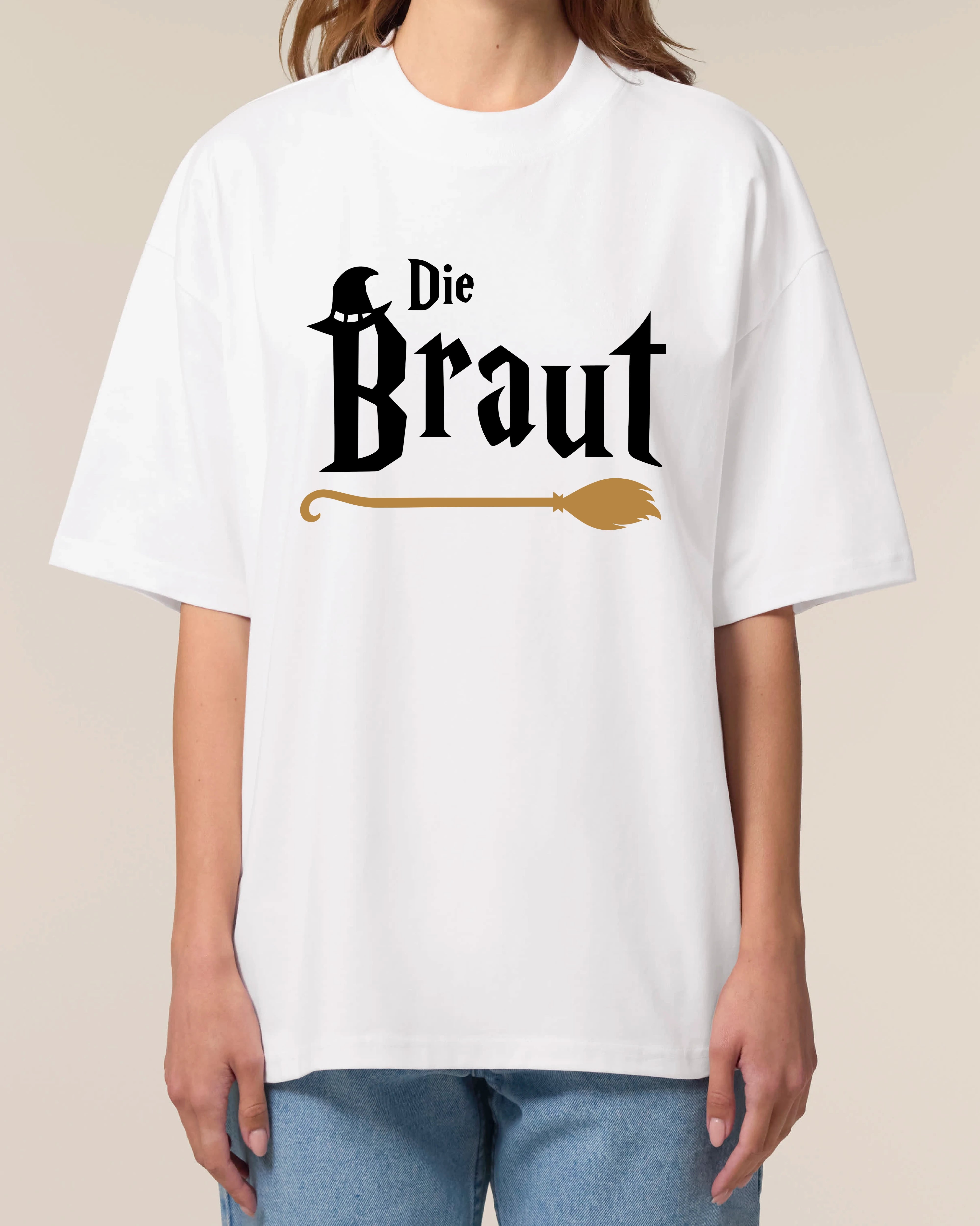 JGA Oversized Shirt Die Braut – Weiß, Teeflix
