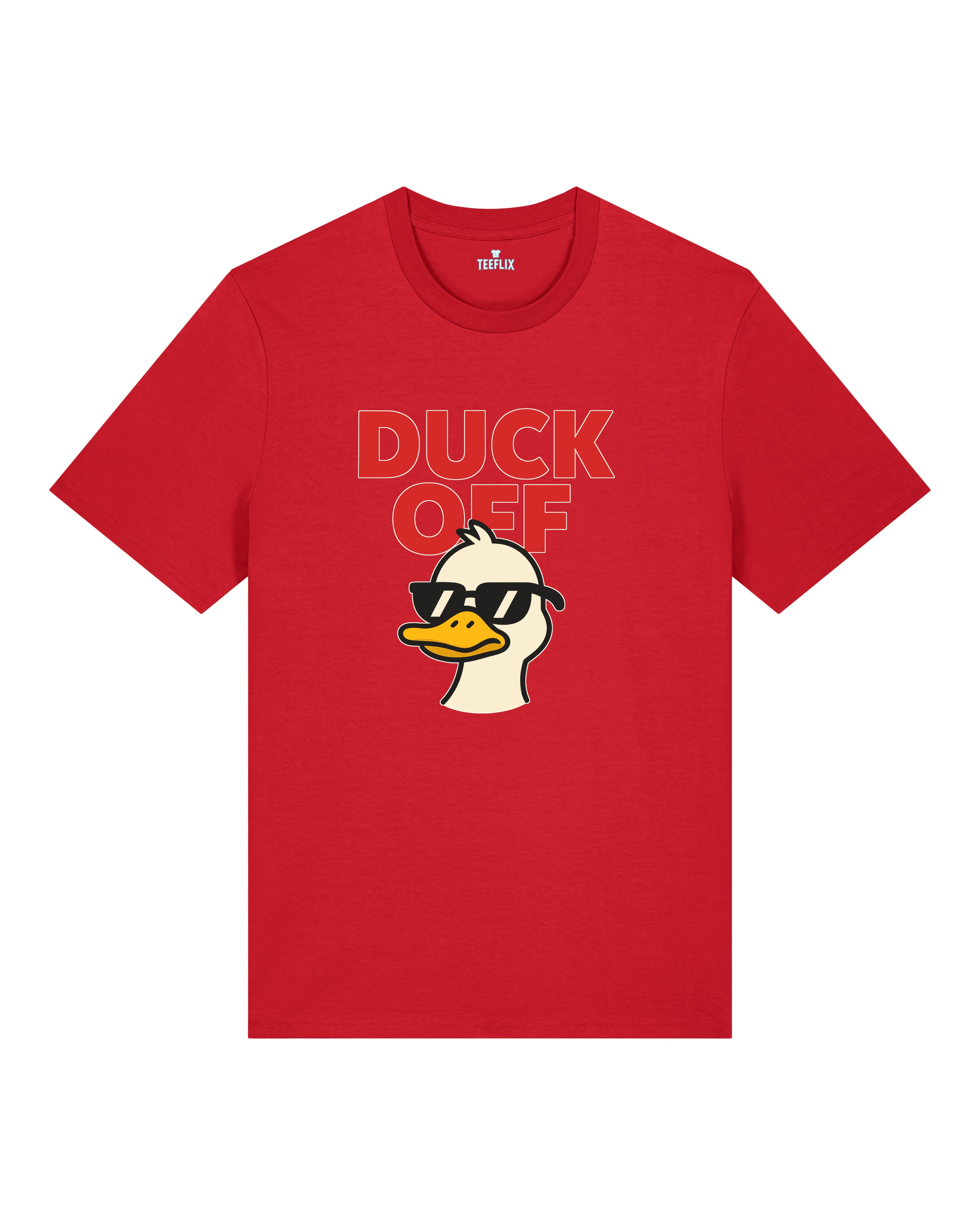 Lustiges Shirt Duck Off Rot – witziges T-Shirt mit Ente