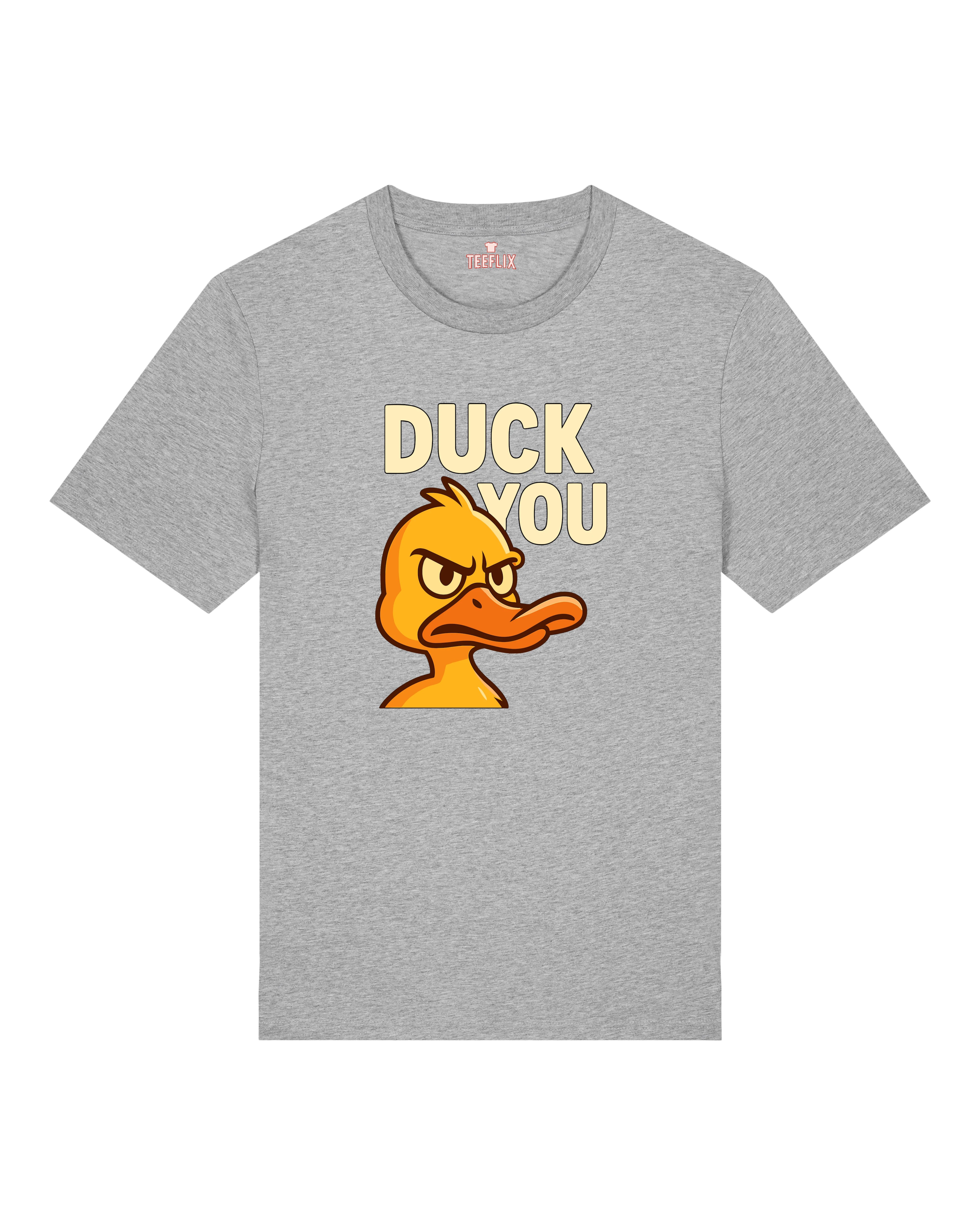 Duck You Shirt Grau – Lustiges Statement T-Shirt mit Ente