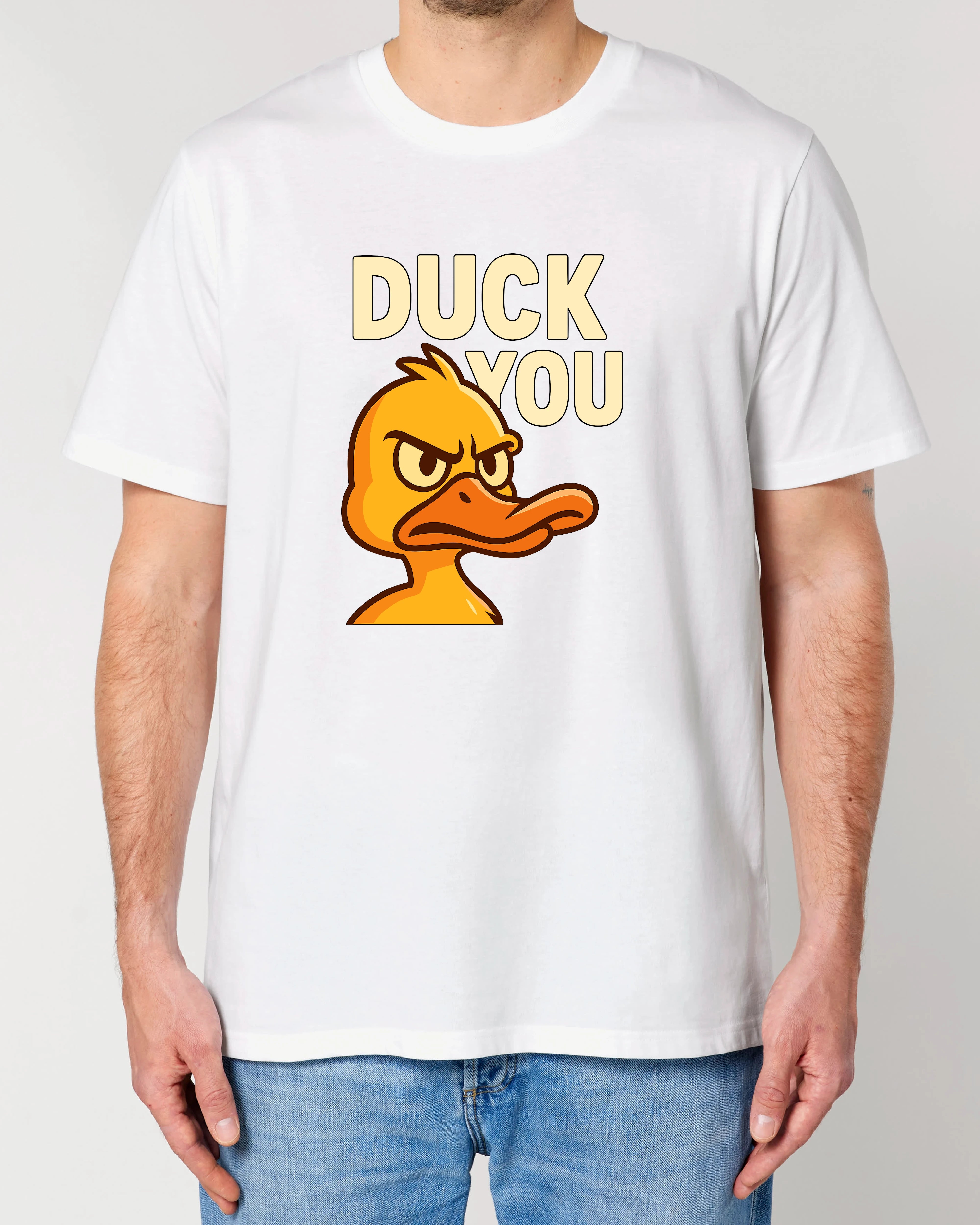 Lustiges Shirt Duck You Weiß – Meme Statement T-Shirt mit Ente