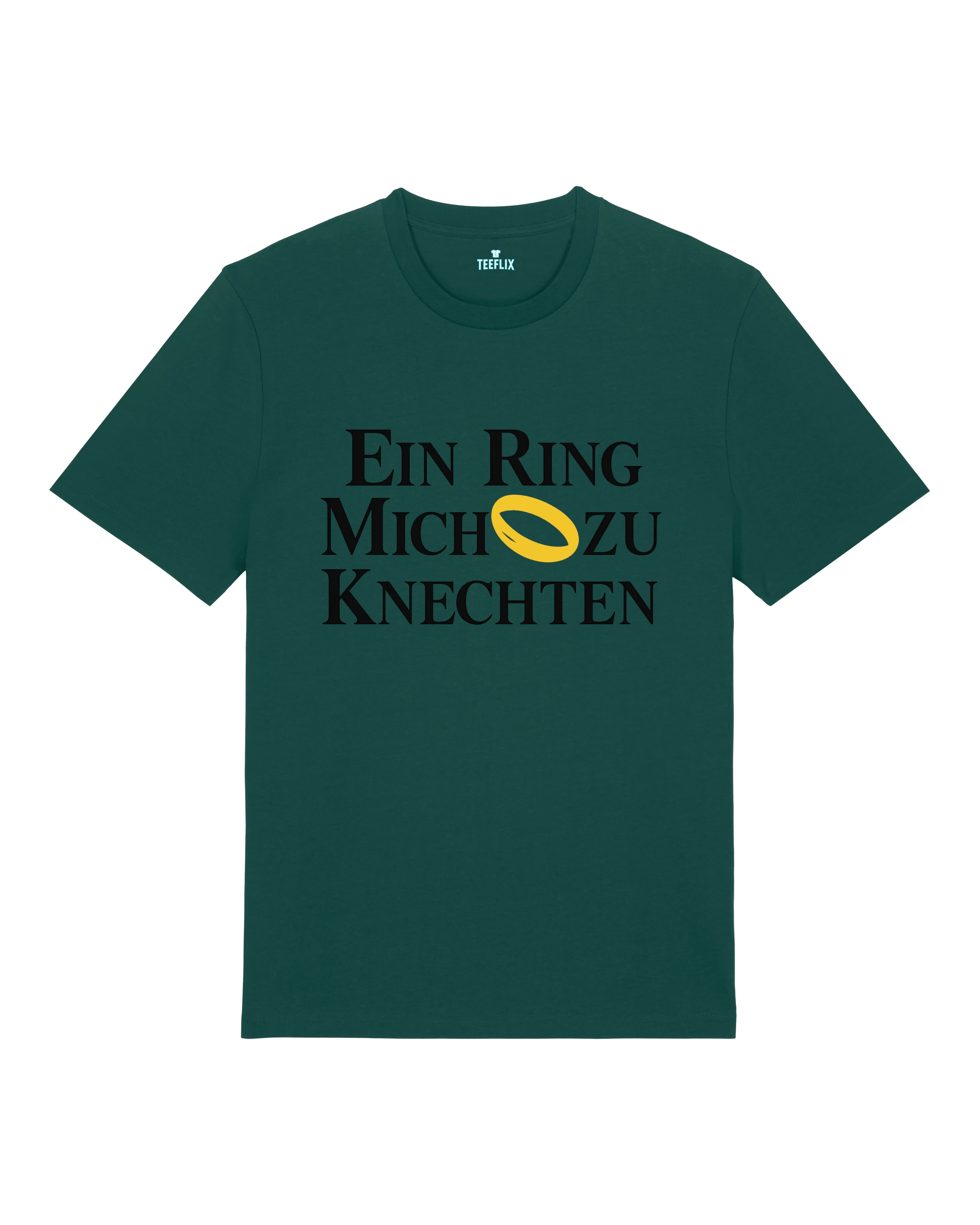 Ein Ring Mich Zu Knechten Shirt Dunkelgrün – Lustiges T-Shirt für JGA Herren & Damen Teeflix