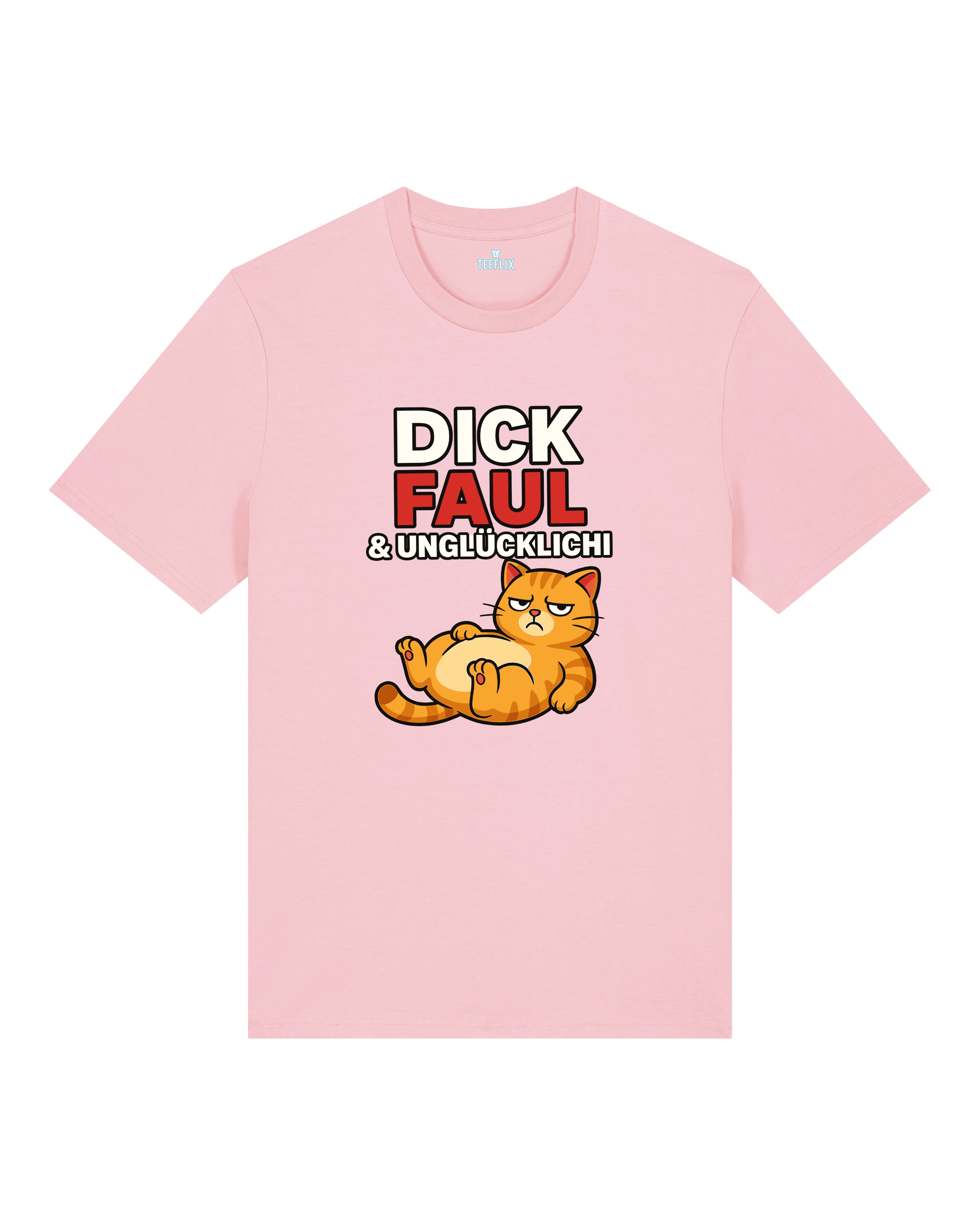 Dick Faul & Unglücklich Lustiges Katzen T-Shirt | Teeflix