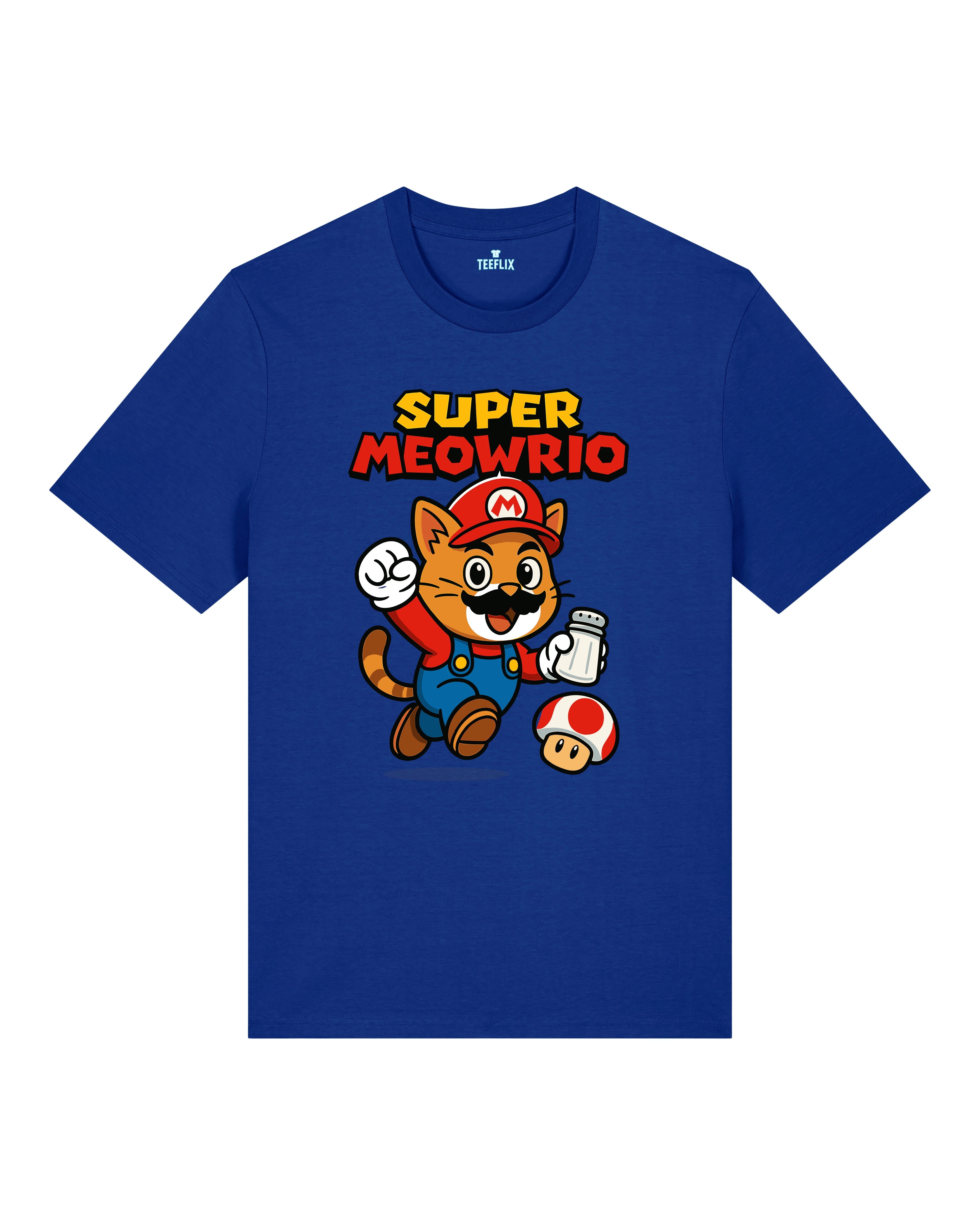 Super Meowrio Katze Lustiges T-Shirt Spruchshirt | Teeflix