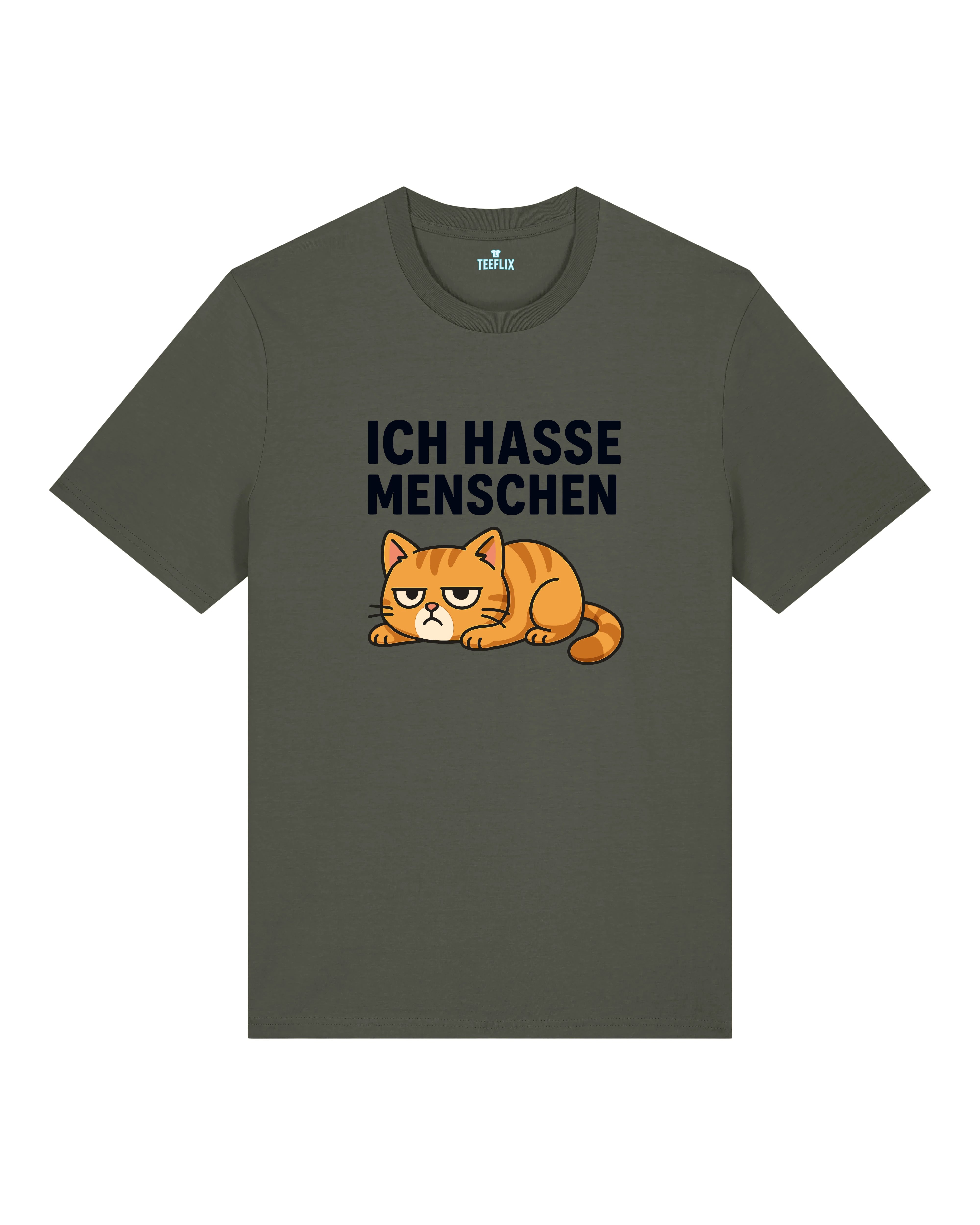 Ich hasse Menschen Lustiges Katzen T-Shirt Spruch | Teeflix