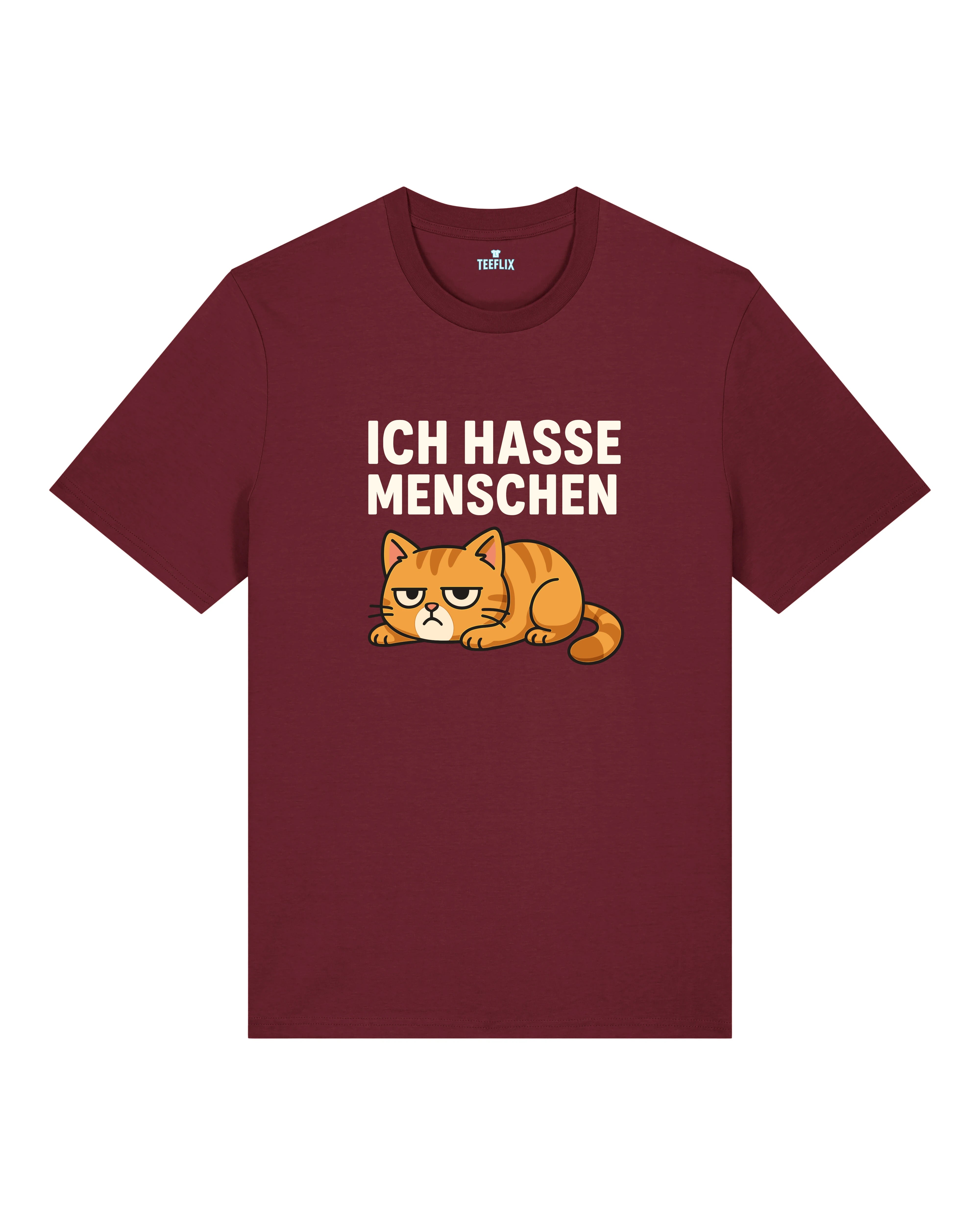 Ich hasse Menschen Lustiges Katzen T-Shirt Spruch | Teeflix
