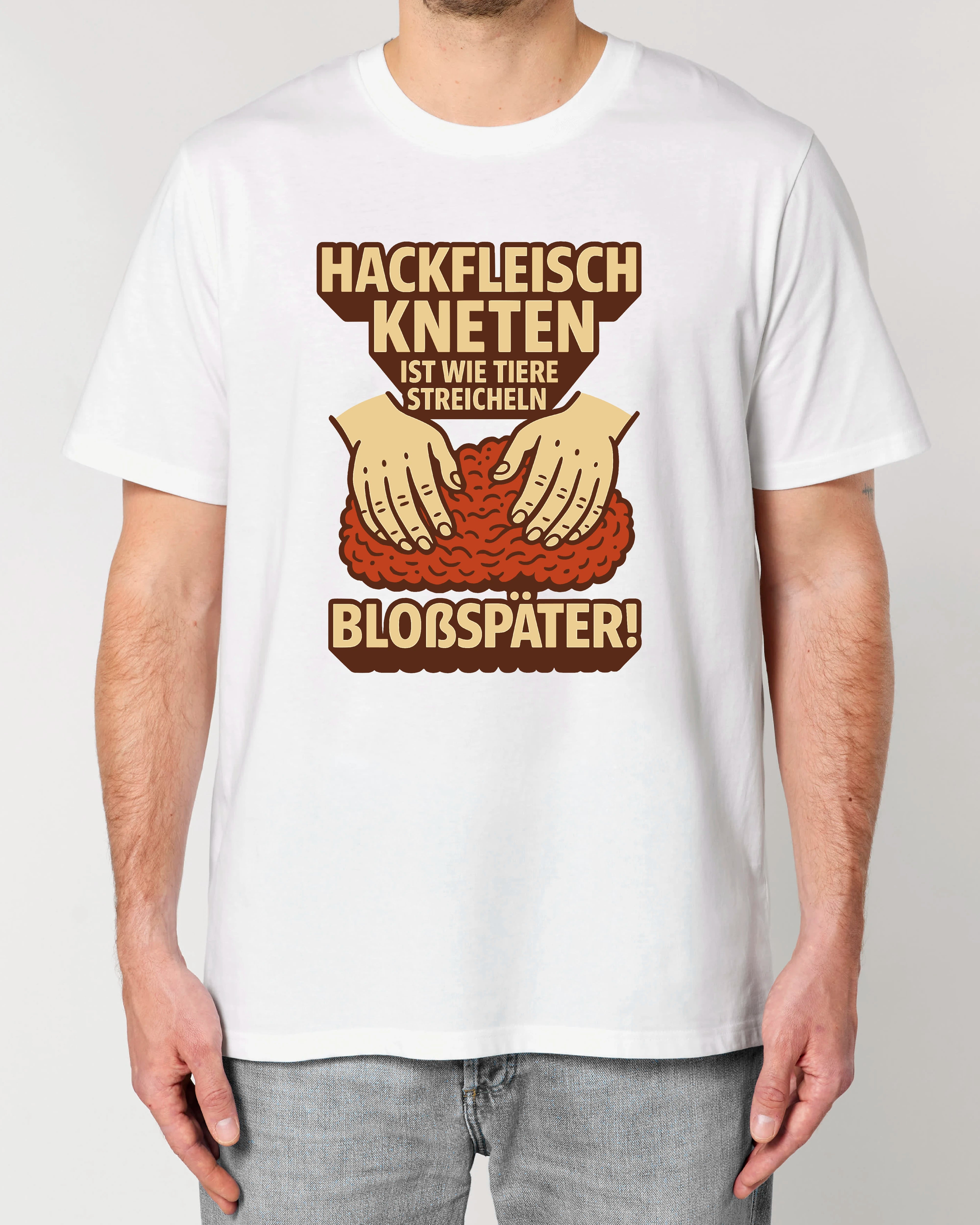 Hackfleisch kneten ist wie Tiere steicheln - Premium Shirt Unisex