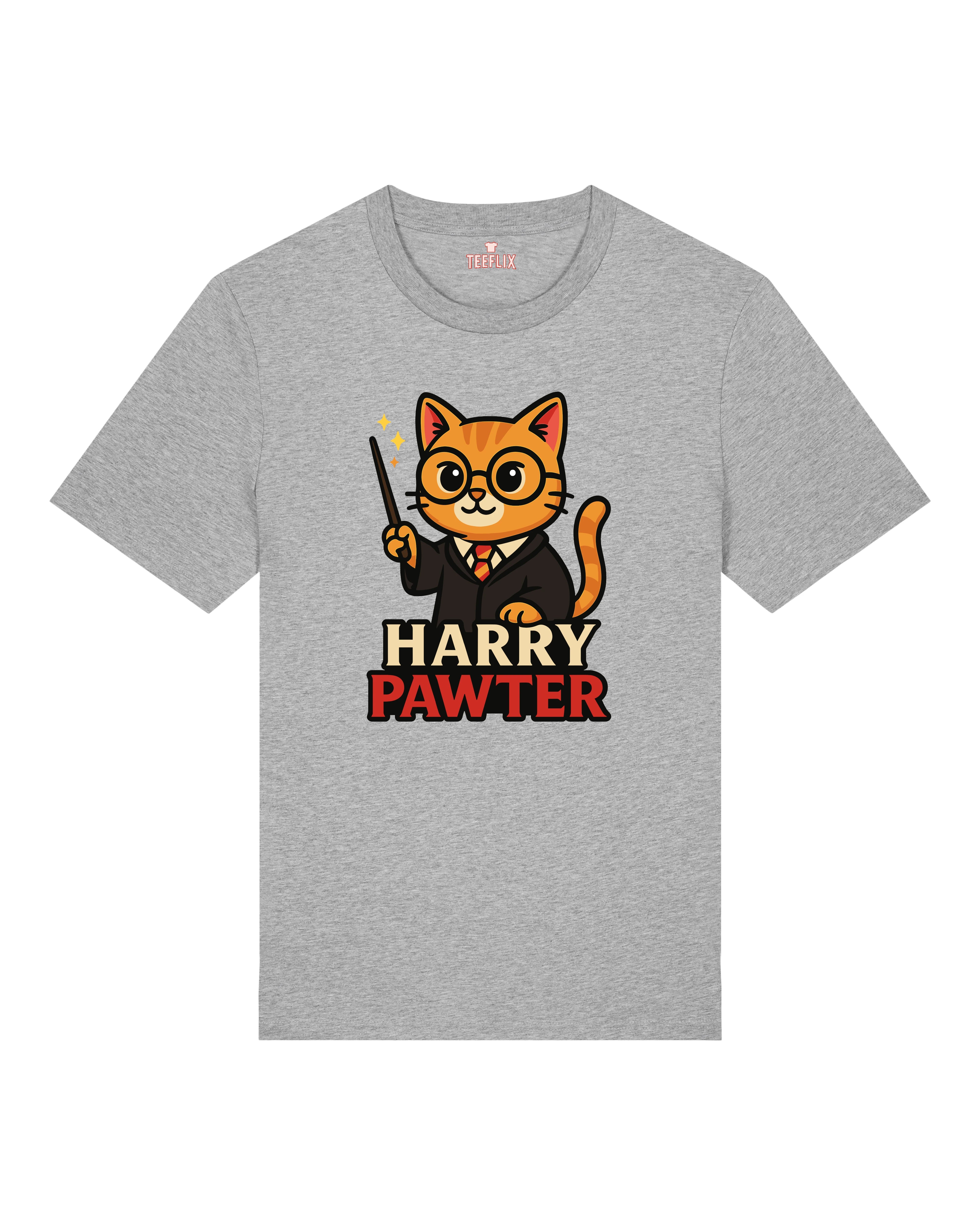 Harry Pawter lustiges Meme Shirt Katze grau Unisex | Teeflix