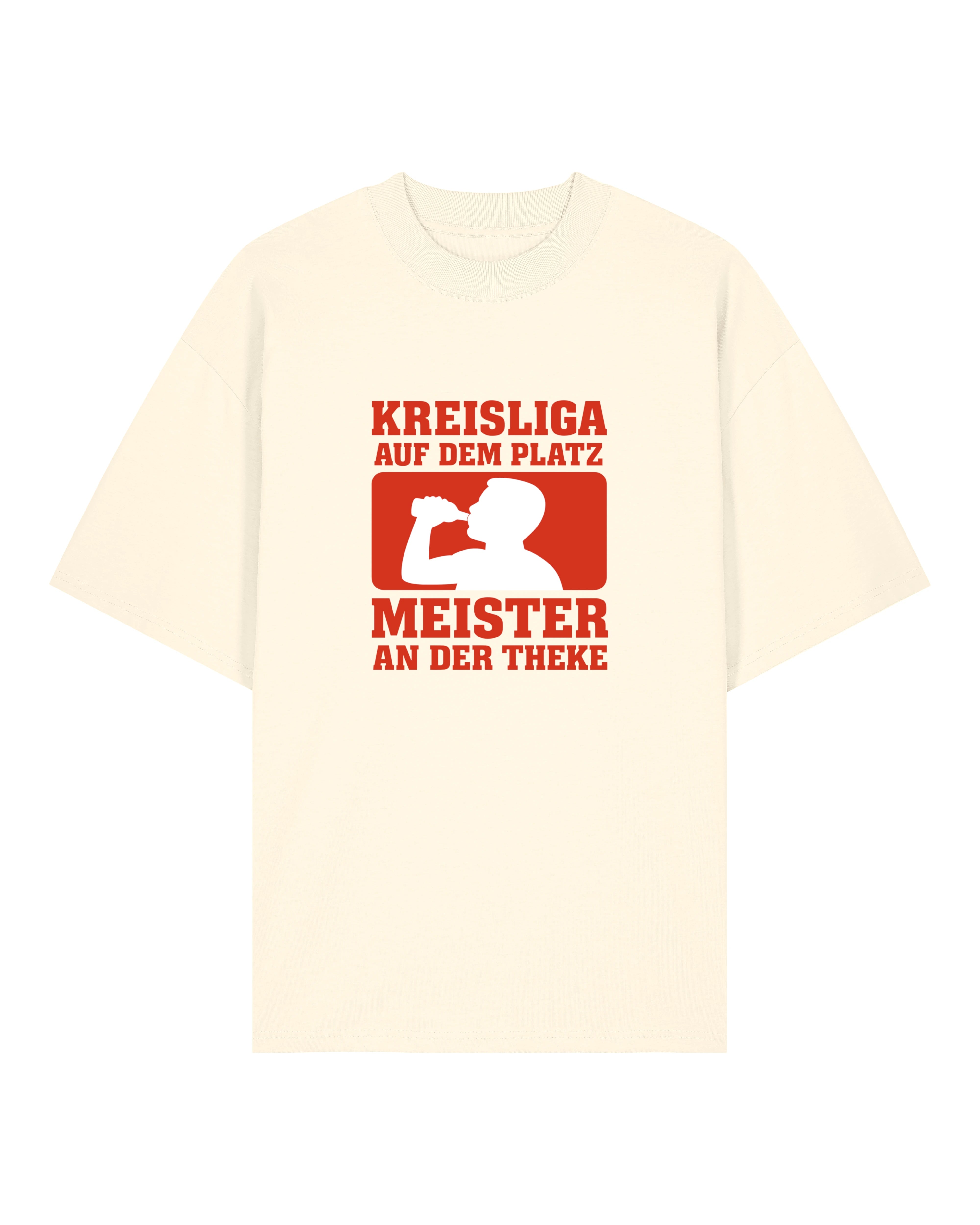 Kreisliga Shirt Meister an der Theke Oversized Lustiges Fußballshirt | Teeflix